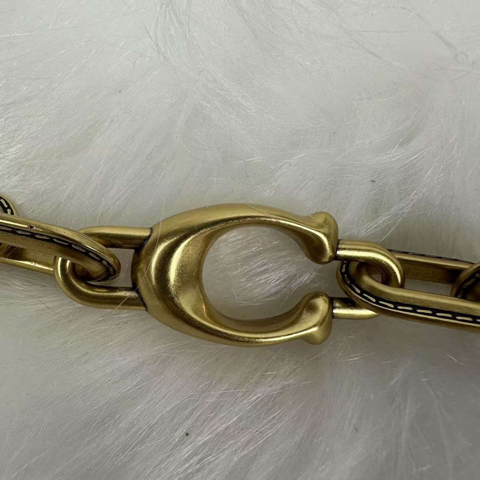 Coach Coach Horse & Carriage Chain Strap In Brass/Brass CX180 NWT Size ONE SIZE - 4 Thumbnail