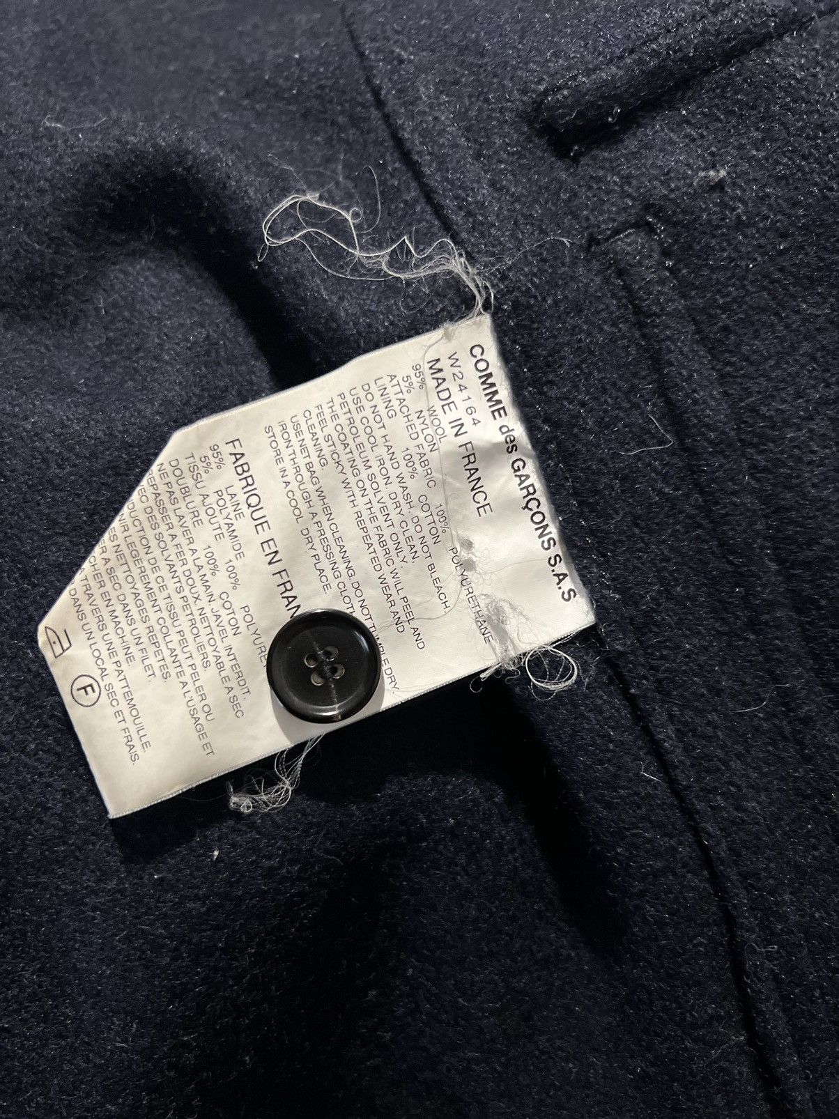 Comme des Garcons SHIRT Comme des Garcons Wool and Leather Coat Size US M / EU 48-50 / 2 - 4 Thumbnail