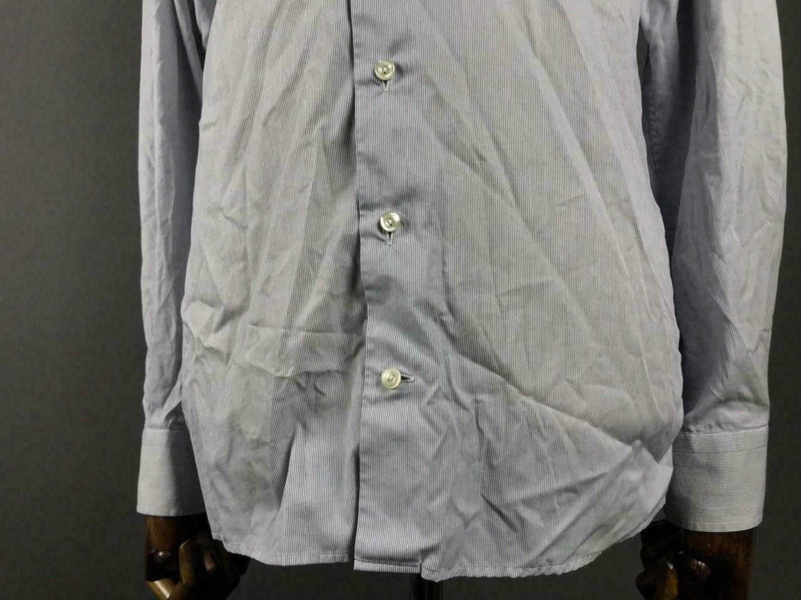 Eton Men Eton Striped Button Up Long Sleeve Dress Shirt Size 40 Size US M / EU 48-50 / 2 - 4 Thumbnail