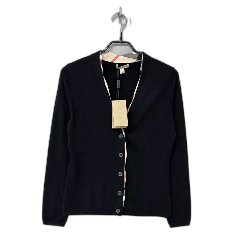 Burberry Burberry Wool Cardigan with Classic Plaid Size M / US 6-8 / IT 42-44 - 1 Thumbnail