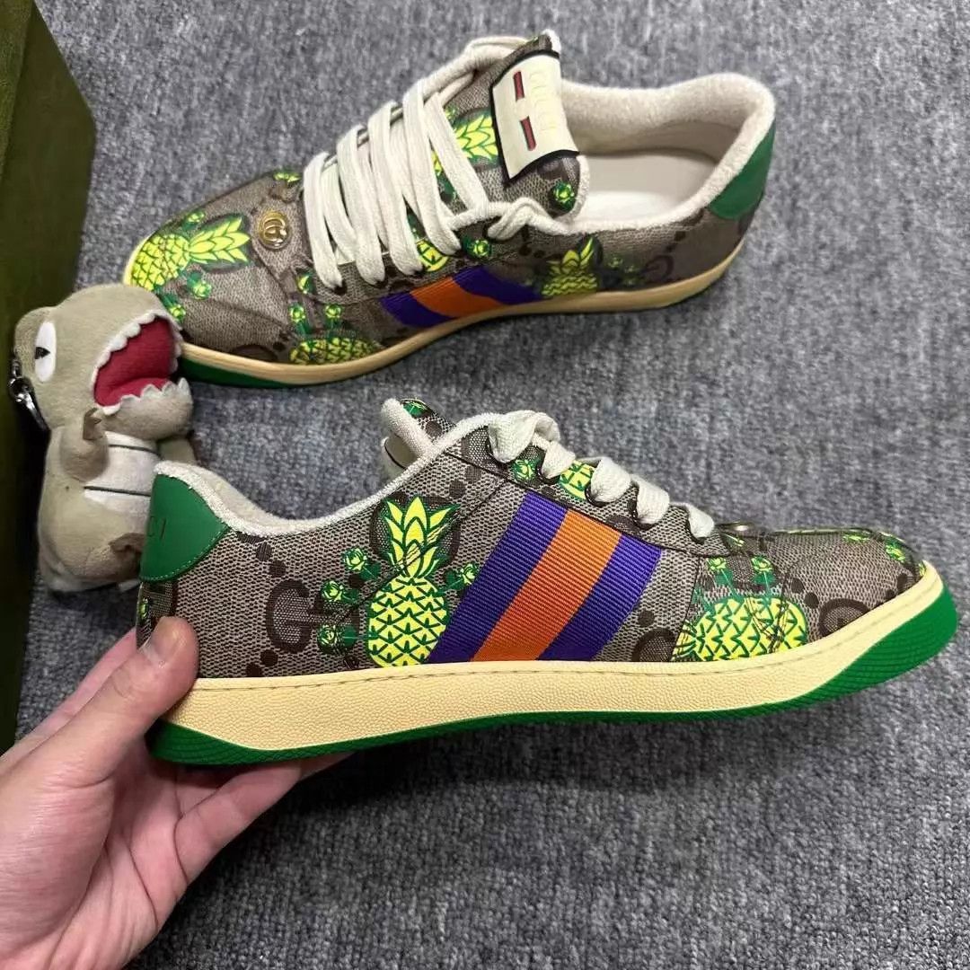 Gucci Gucci Distressed GG Pineapple Sneaker 43.5 EU New with Box Size US 10.5 / EU 43-44 - 3 Thumbnail