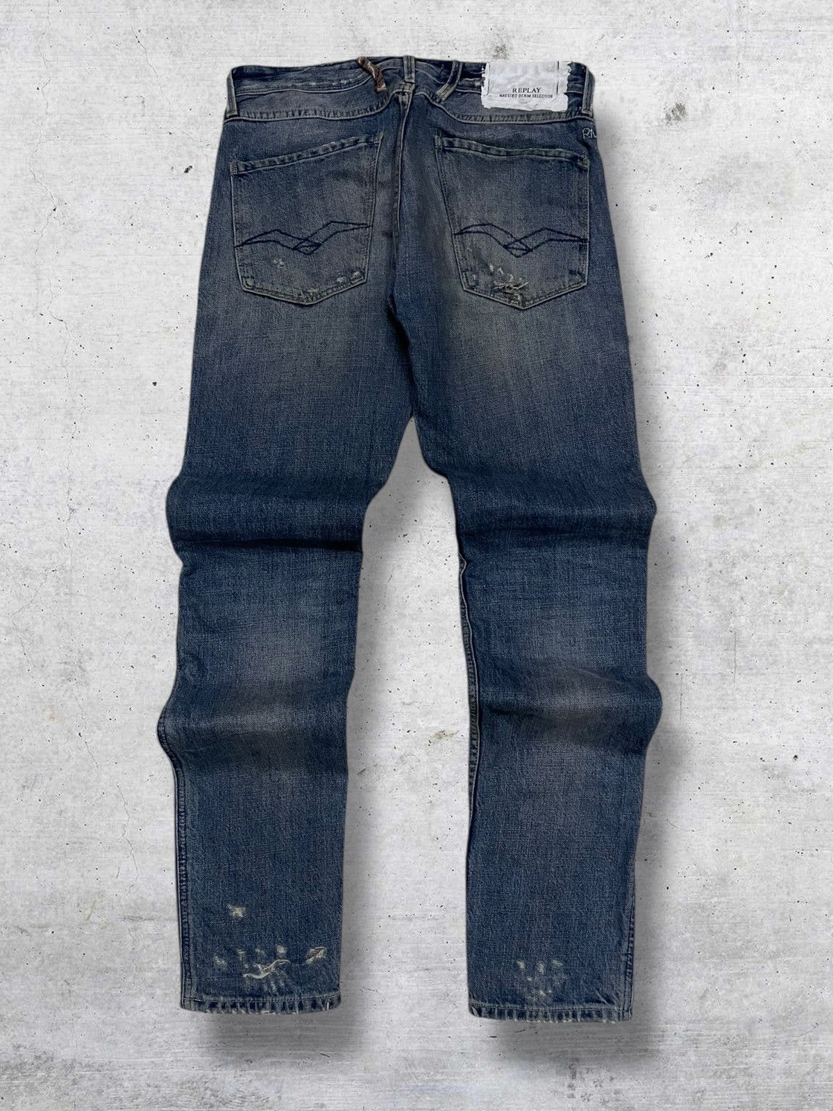 Replay VINTAGE REPLAY OG DESIGNER 90S DISTRESSED BANDANA DENIM Size US 30 / EU 46 - 10 Thumbnail