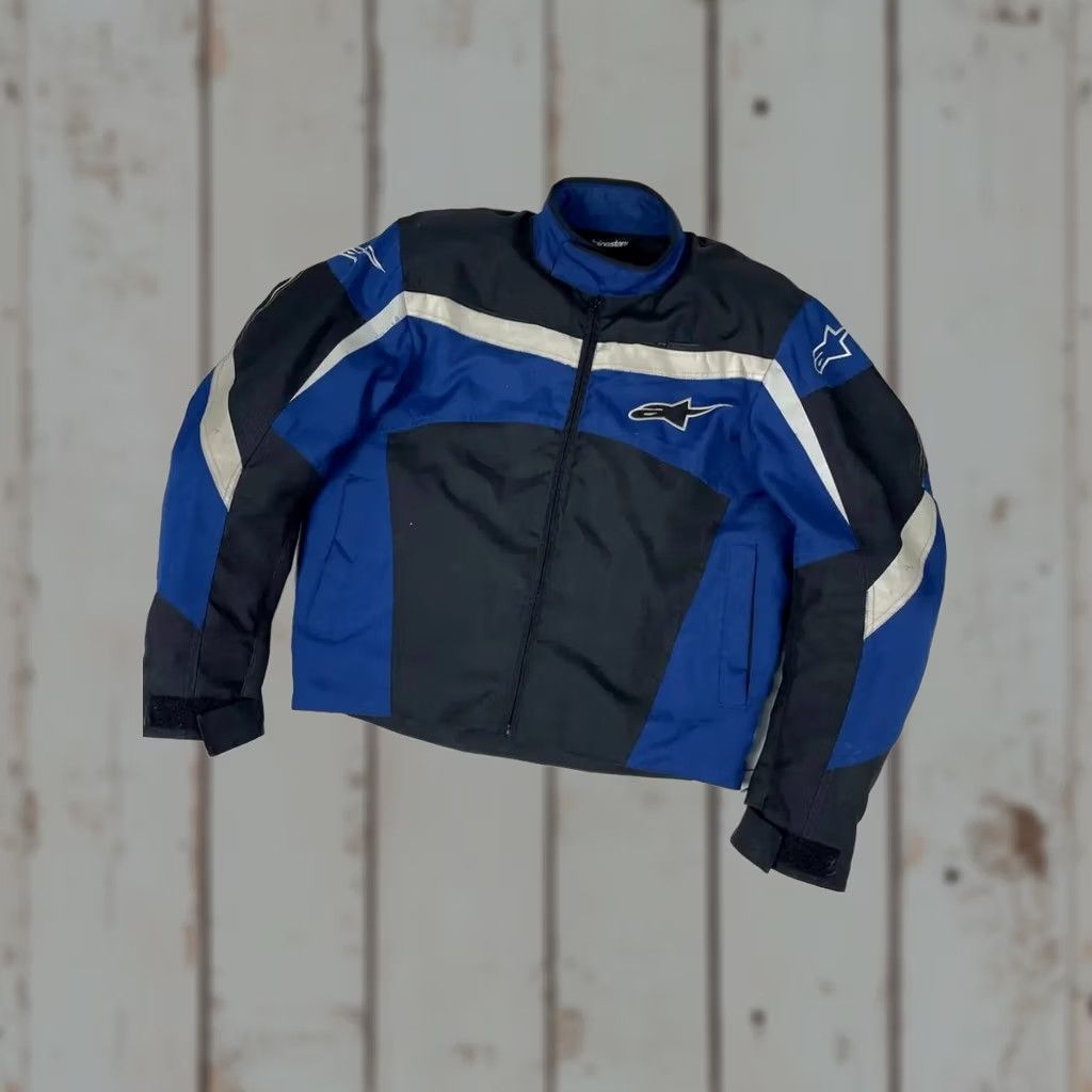 Alpinestars VINTAGE Alpinestars Jacket USA Men XL Blue Racing Motorcycle Jacket Size US XL / EU 56 / 4 - 1 Thumbnail