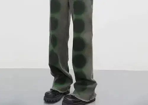 Jean Aesthetic Green Japanese Harajuku Denim Pant Size US 32 / EU 48 - 2 Thumbnail