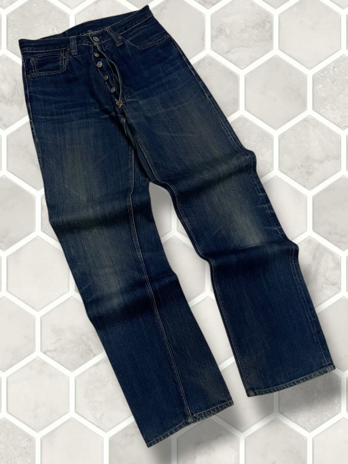Sugar Cane Vintage Rare 1990s Japan Designer Sugar Cane Selvedge Denim Size US 27 - 2 Thumbnail