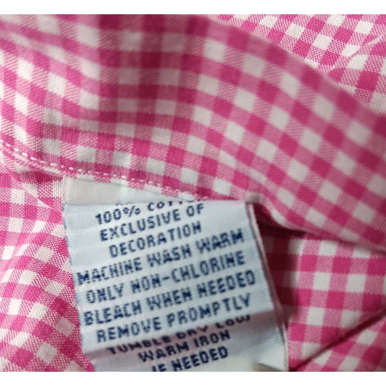 Ralph Lauren Ralph Lauren Shirt Mens XL Button-Down Pink White Gingham Plaid Long Sleeve Logo, Office Dress Shirt, Preppy Classic, 25.5" Pit to Pit, Regular Fit Size US XL / EU 56 / 4 - 4 Thumbnail