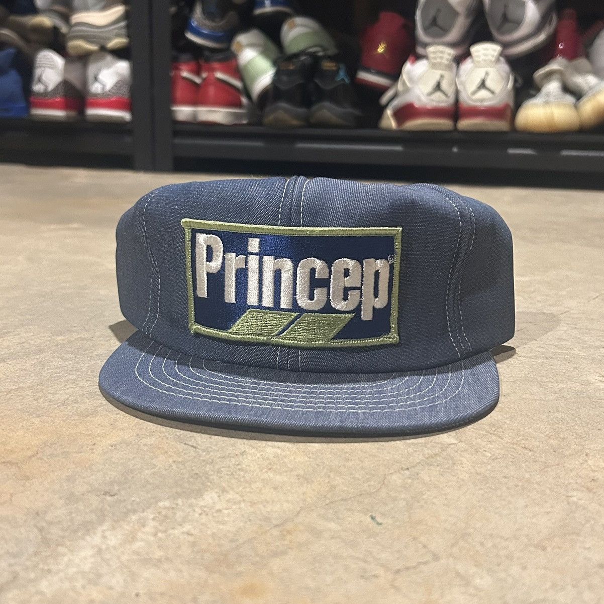 Swingster × Vintage Vintage 1980s Princep Swingster Denim Trucker Hat Size ONE SIZE - 1 Thumbnail