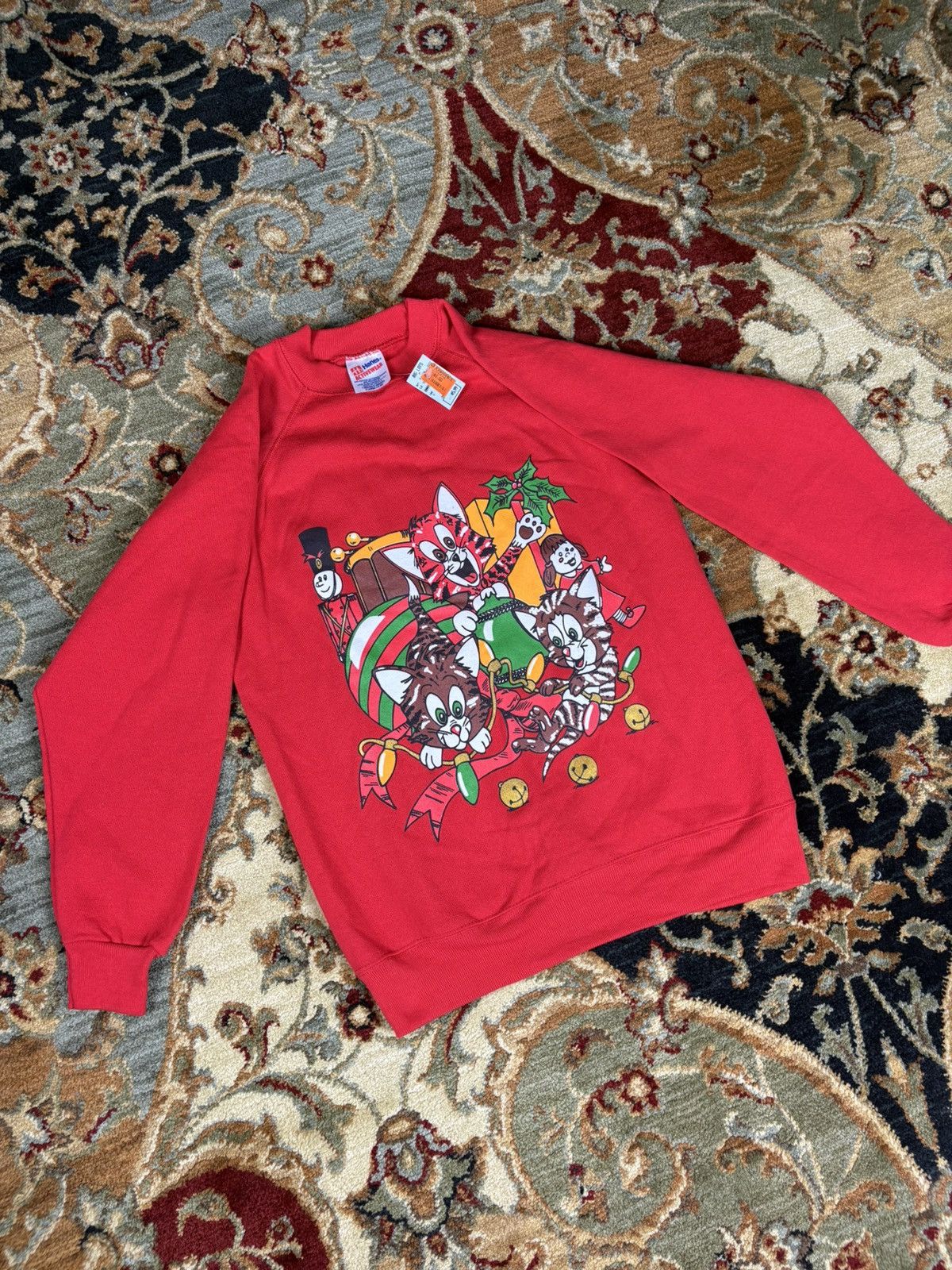 Hanes × Vintage Vintage 90s graphic Christmas Sweatshirt Crewneck Size US XL / EU 56 / 4 - 2 Thumbnail