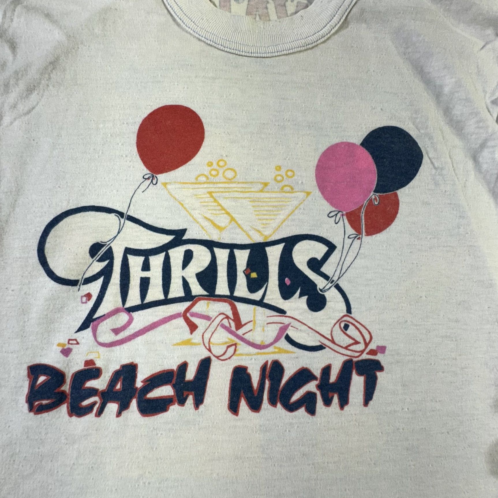 THRILLS VINTAGE Signal T-Shirt Men’s Medium Hawaiian Tropic Parrot Graphic 80s Beach Night Tee White Mens Size US M / EU 48-50 / 2 - 2 Thumbnail