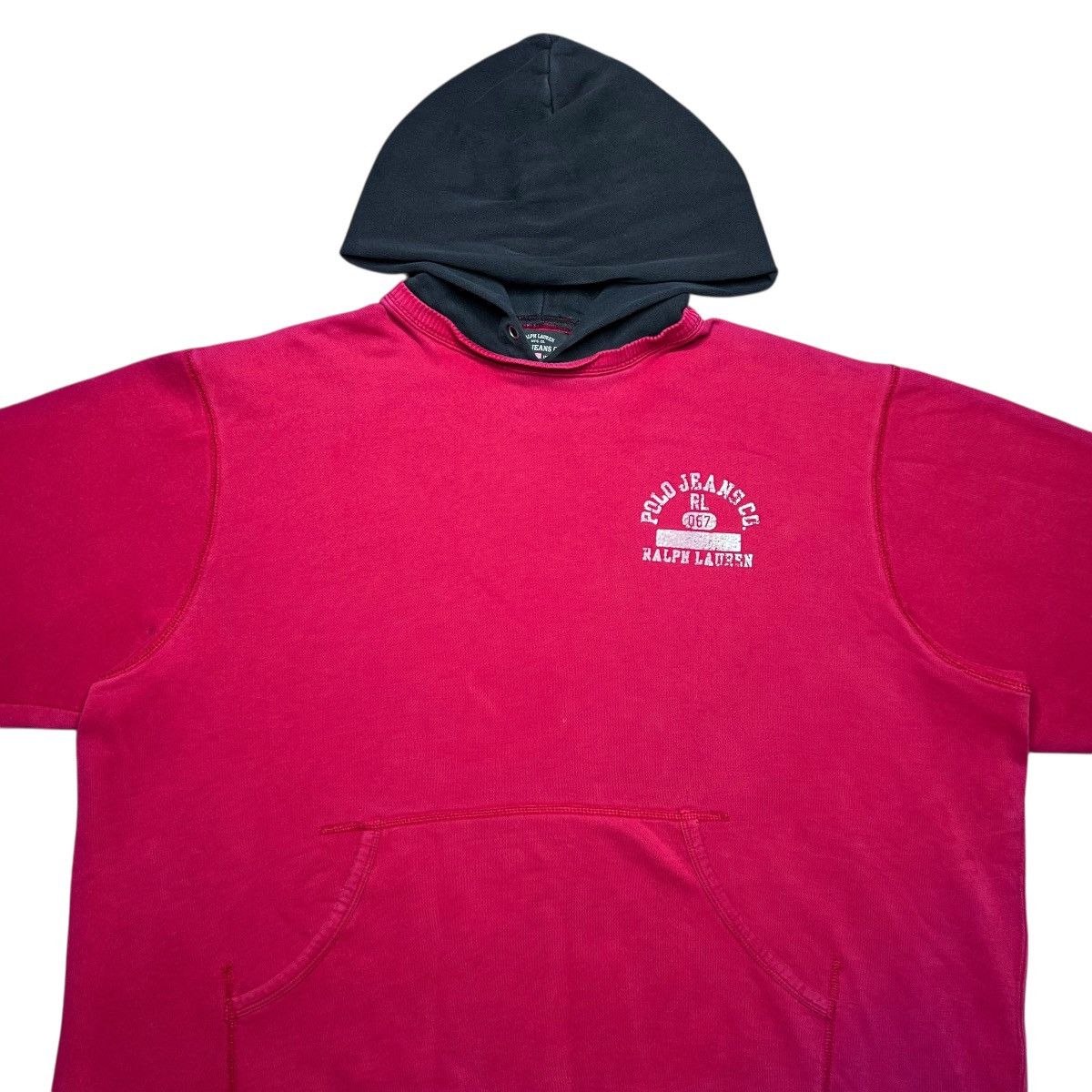 Polo Ralph Lauren Vintage 2000s Polo Jeans By Ralph Lauren Red Pullover Hoodie Size US XXL / EU 58 / 5 - 4 Thumbnail