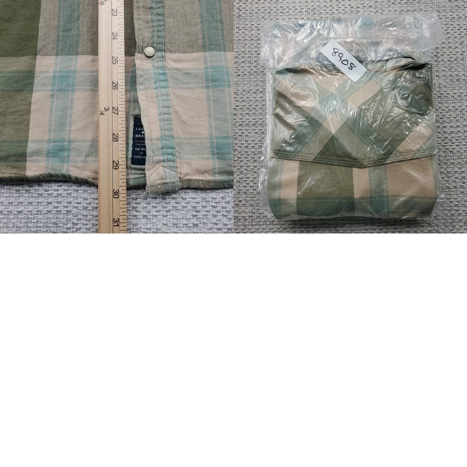 Lucky Brand Lucky Brand Shirt Mens L Plaid Pearl Snap Short Sleeve Button-Up Western Button-Up Shirt Size US L / EU 52-54 / 3 - 9 Thumbnail