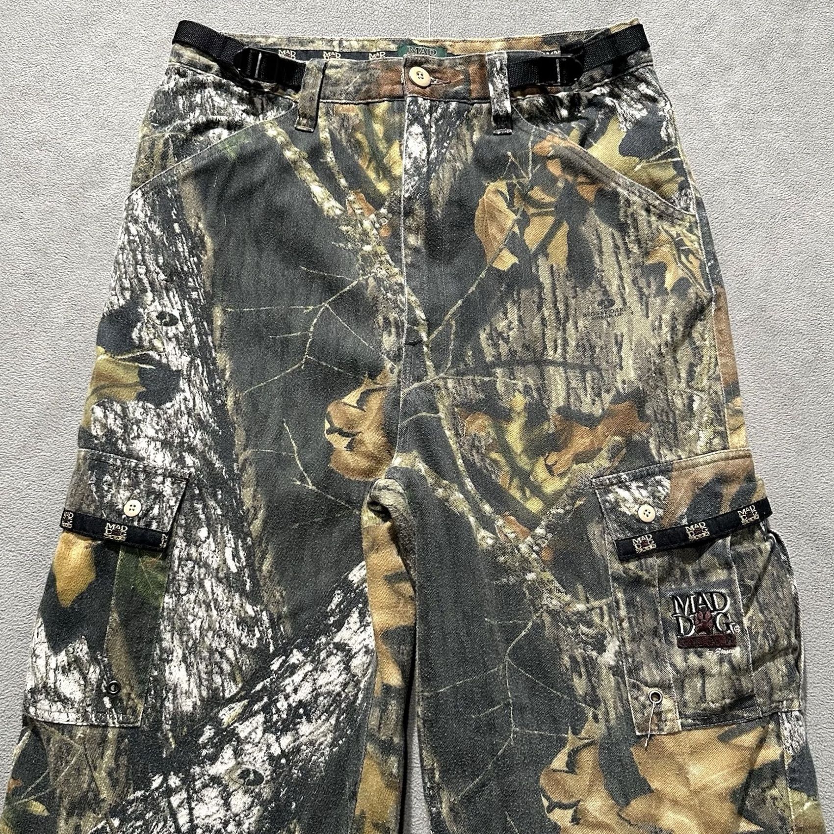Vintage VINTAGE Mad Dog Pants Mens Medium Brown Camouflage Cargo Pocket ScentLok Belted Size US 31 - 3 Thumbnail