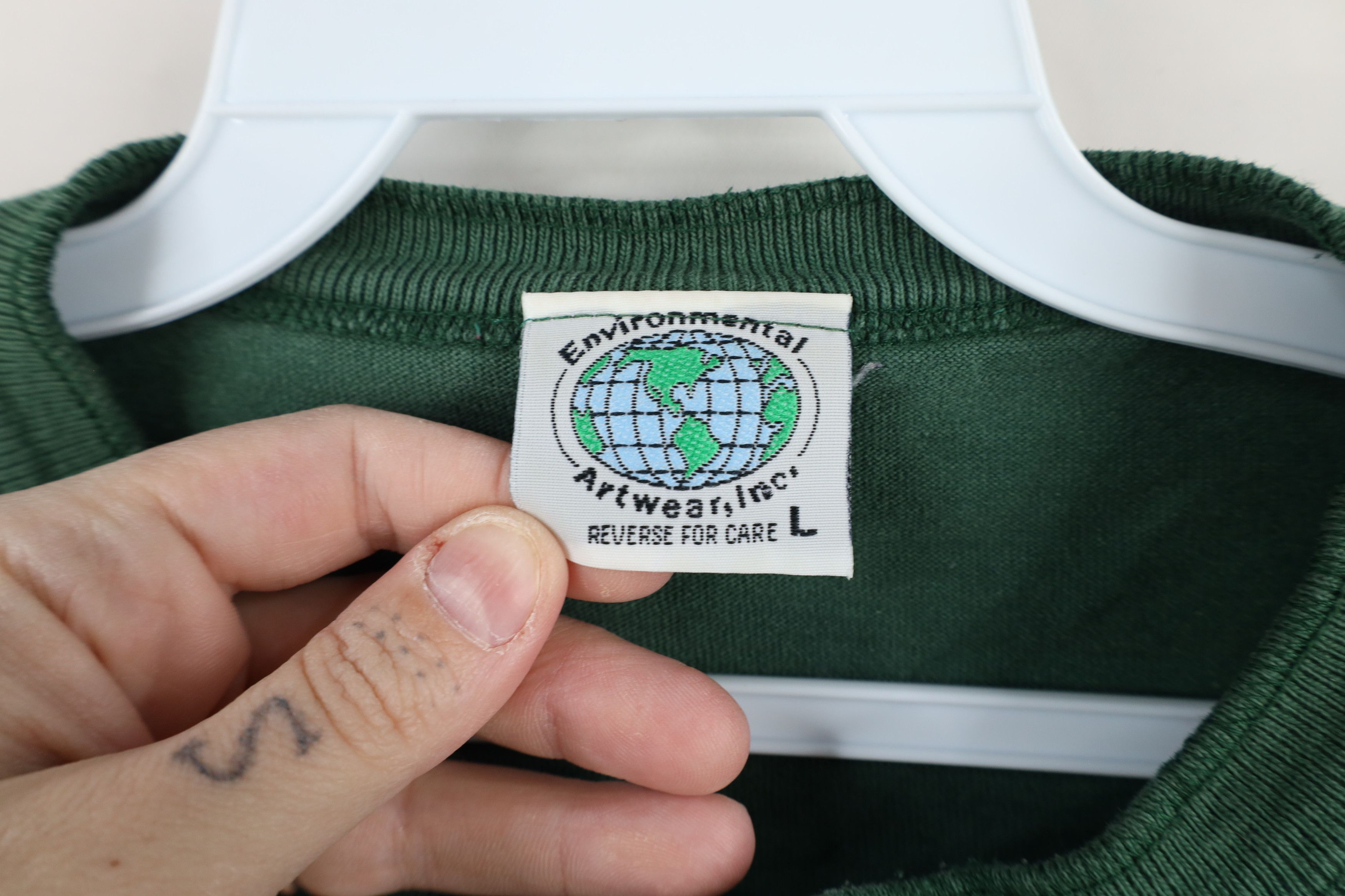 Vintage Vintage 90s Streetwear Environmental Art Henley T-Shirt USA Size US L / EU 52-54 / 3 - 6 Thumbnail