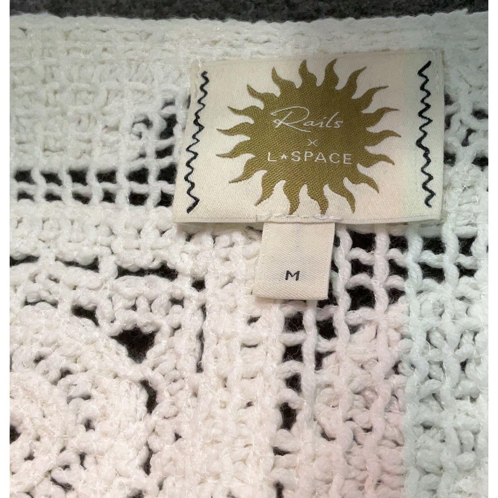 Rails Rails X L Space Paz White Crochet Shell Tie Front Tank Top M Size M / US 6-8 / IT 42-44 - 5 Thumbnail
