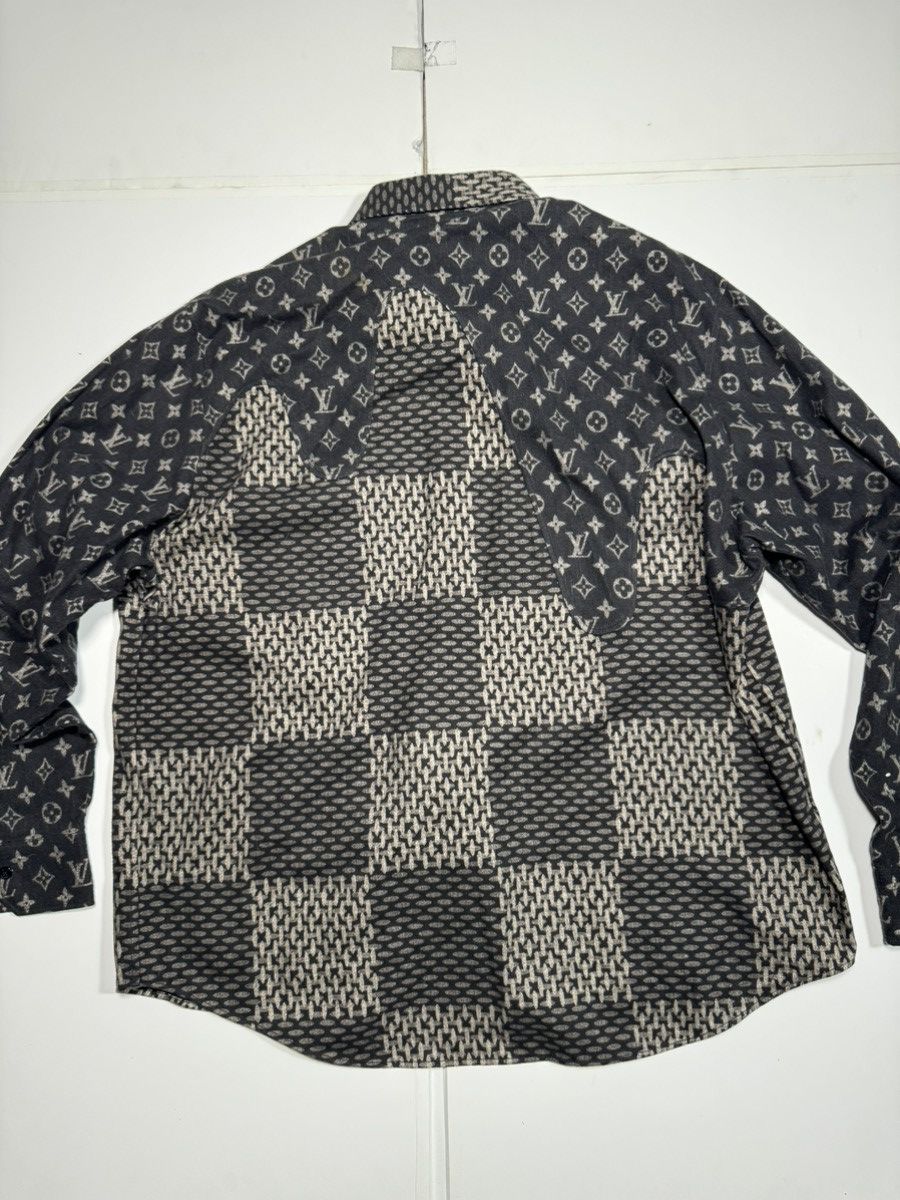 Louis Vuitton Louis Vuitton Giant Damier Monogram Waves Flannel Shirt Size US XXL / EU 58 / 5 - 7 Thumbnail