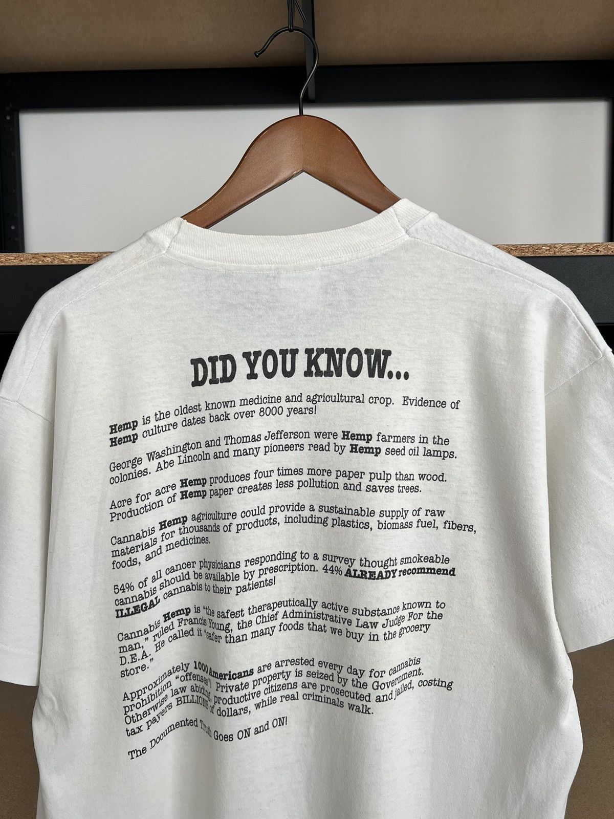 Vintage Vintage 90s Cannabis Weed Marijuana End Hemp Prohibition Tee Size US L / EU 52-54 / 3 - 20 Thumbnail