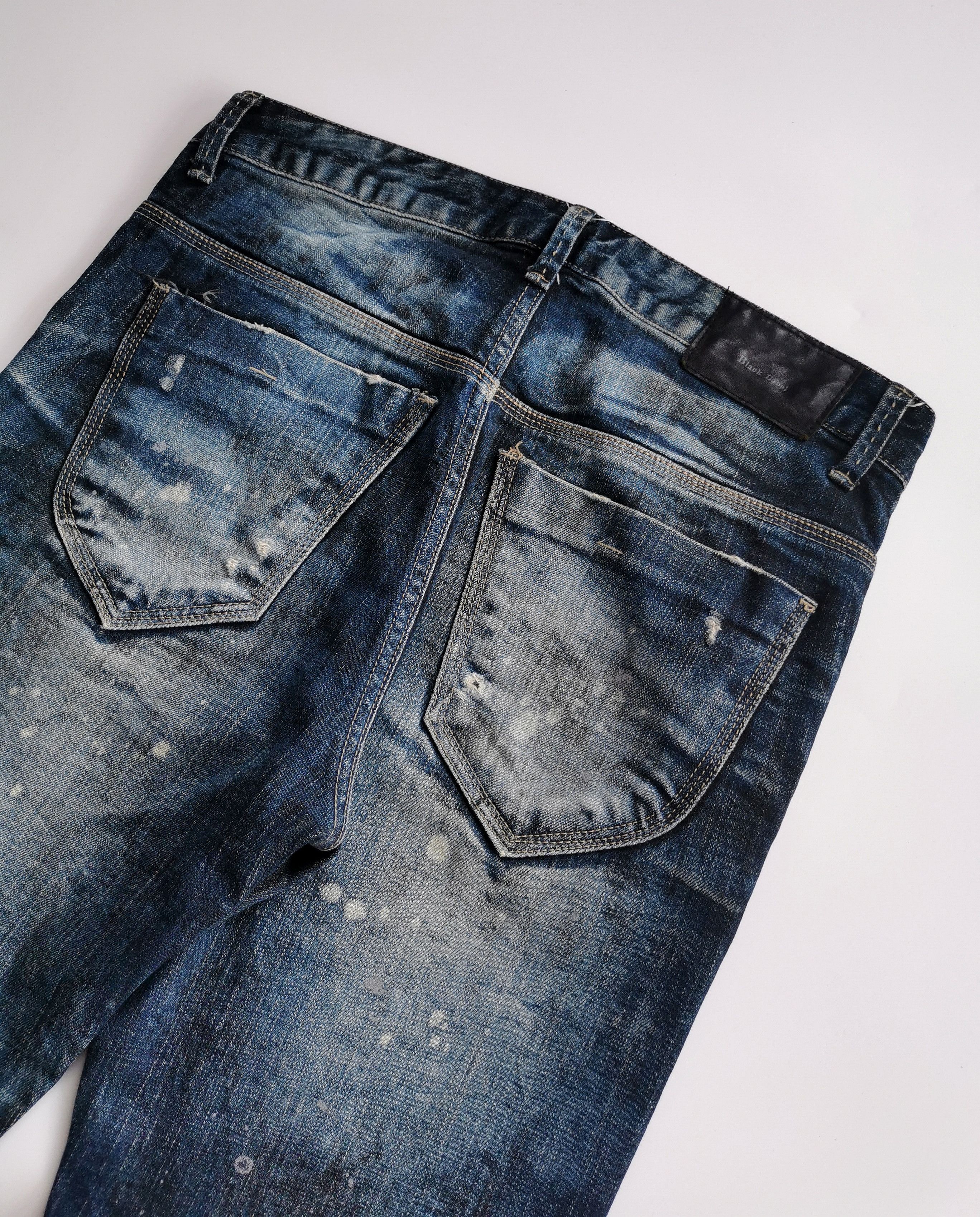 Black Label Black Label Luster Clawmark Distressed Skinny Denim Jeans Size US 32 / EU 48 - 12 Thumbnail