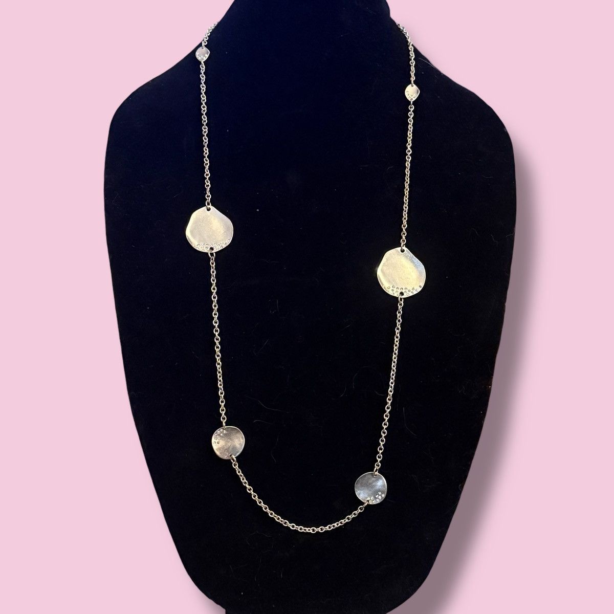 Other Long silver tone station sand dollar necklace Size ONE SIZE - 1 Thumbnail
