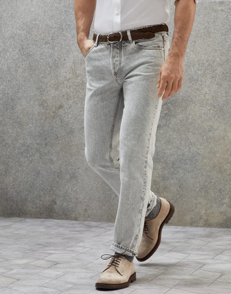 Brunello Cucinelli o1w1db10924 Denim Pants in Medium Grey Size US 32 / EU 48 - 1 Preview