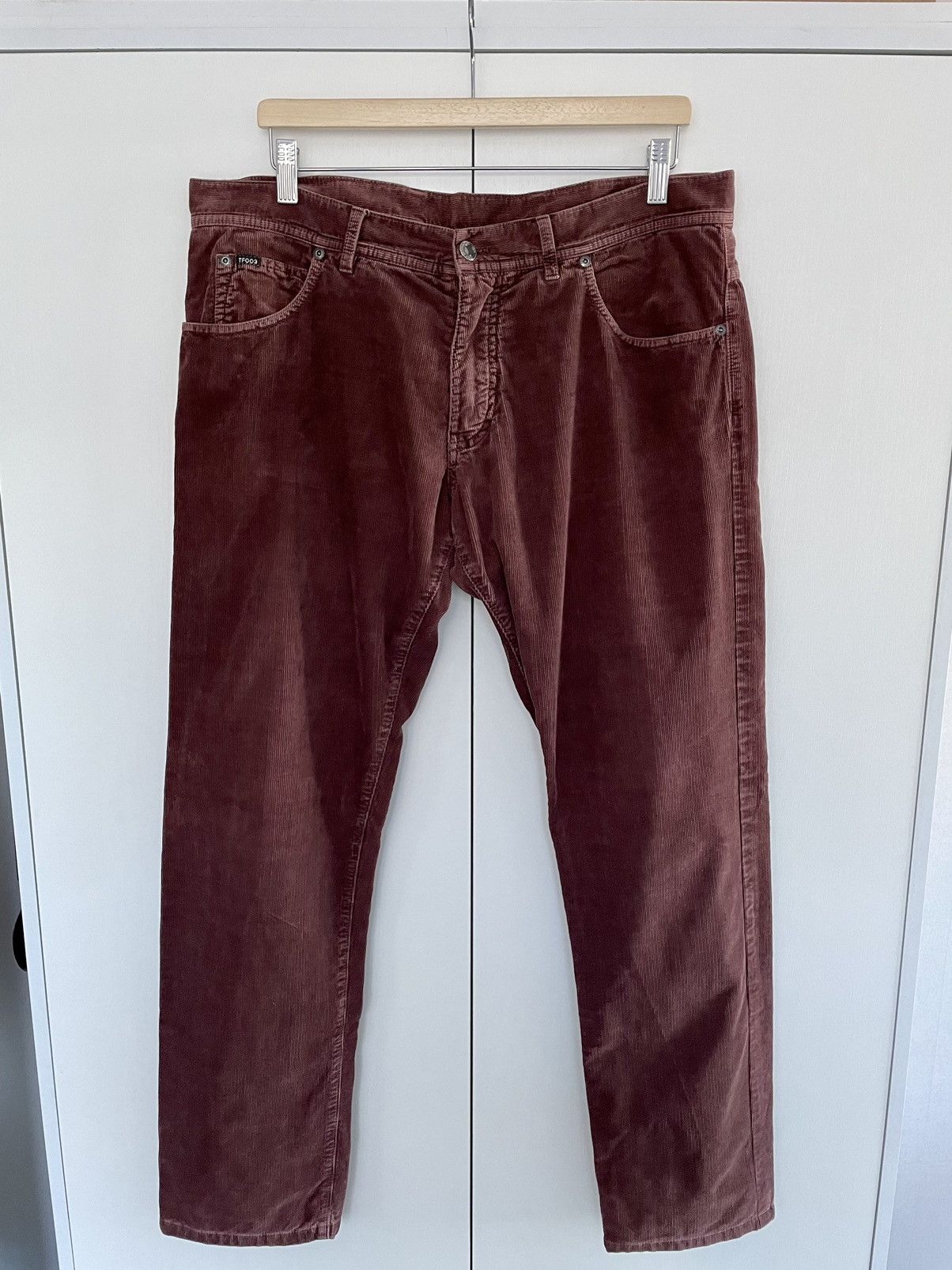 image of Tom Ford Lightweight Corduroy Brown Pant Trousers Size 52, Men's