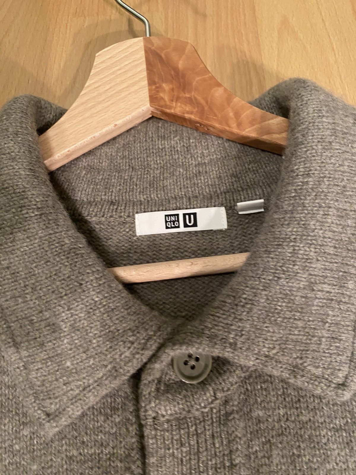Uniqlo Uniqlo U Brown Knitted Lambswool Jacket Size US L / EU 52-54 / 3 - 3 Thumbnail