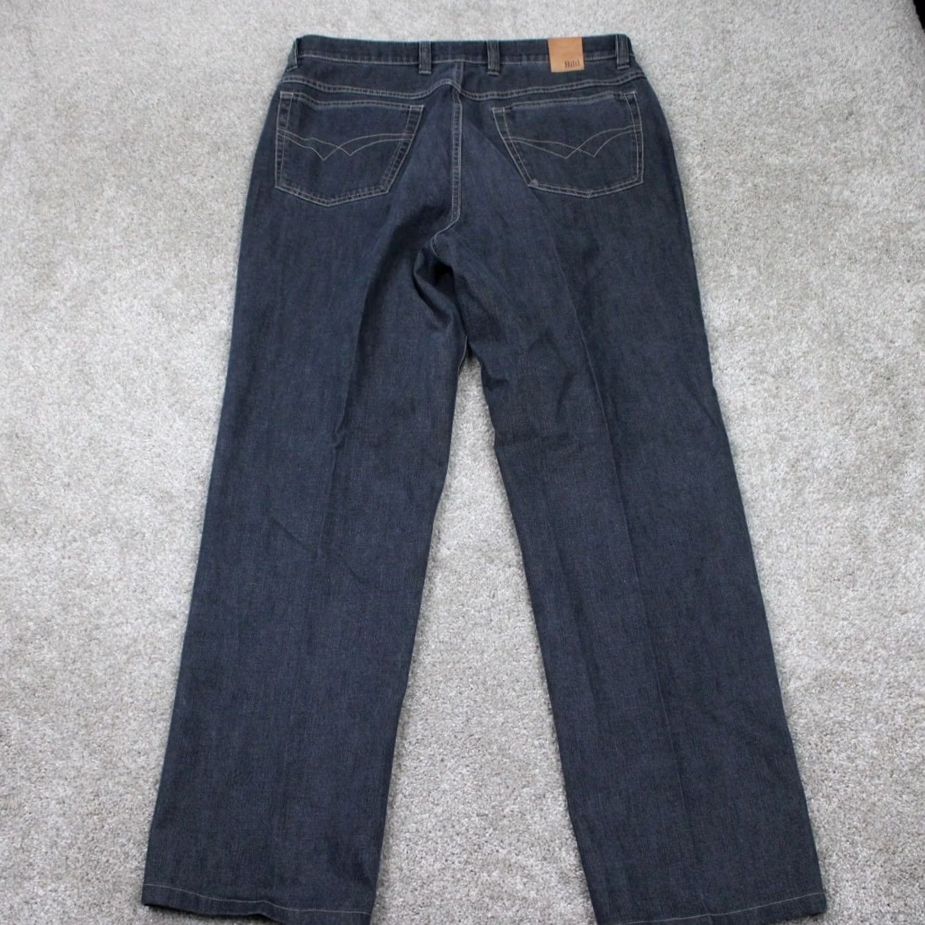 Denime Hiltl Jeans Mens 36 Straight 5-Pocket Denim Cotton Stretch Black 90s Theme 30in Inseam Mens Size US 36 / EU 52 - 6 Thumbnail