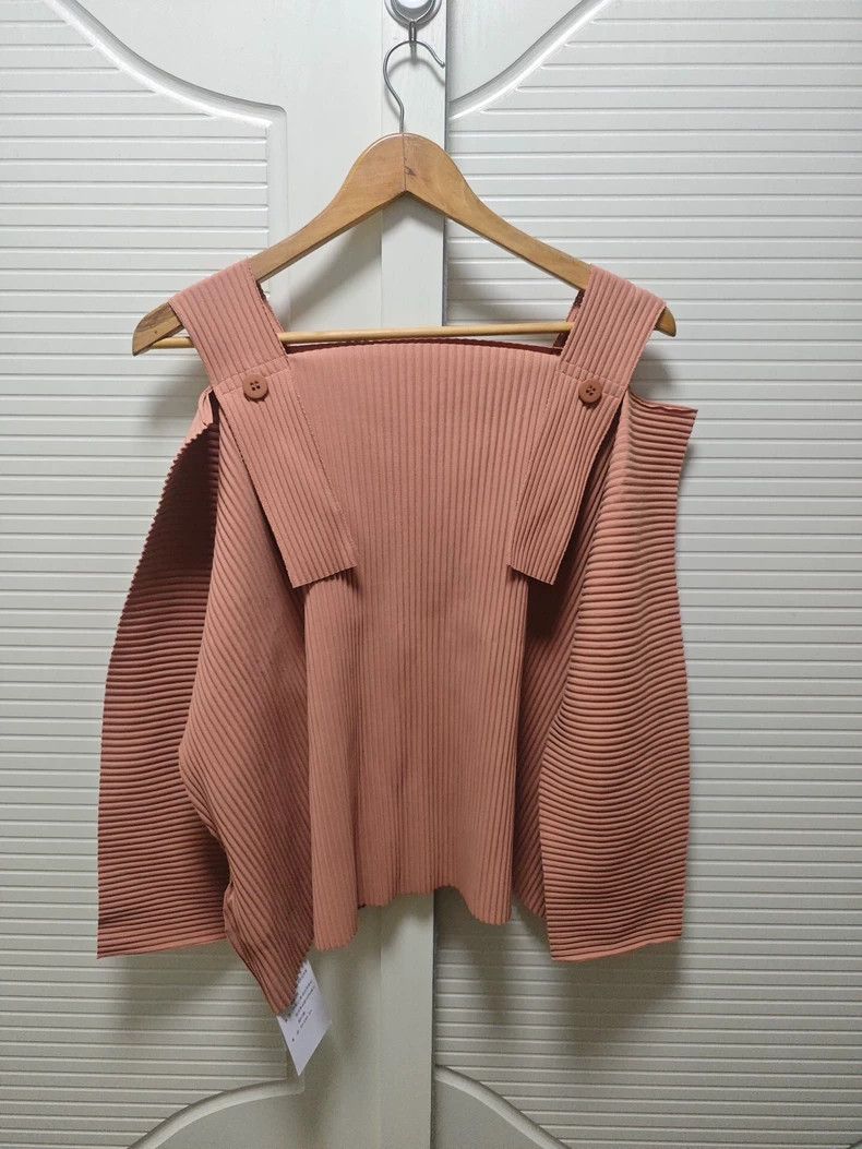 Other Issey Miyake/三宅一生 Pink pleated off-the-shoulder top Size M / US 6-8 / IT 42-44 - 5 Thumbnail