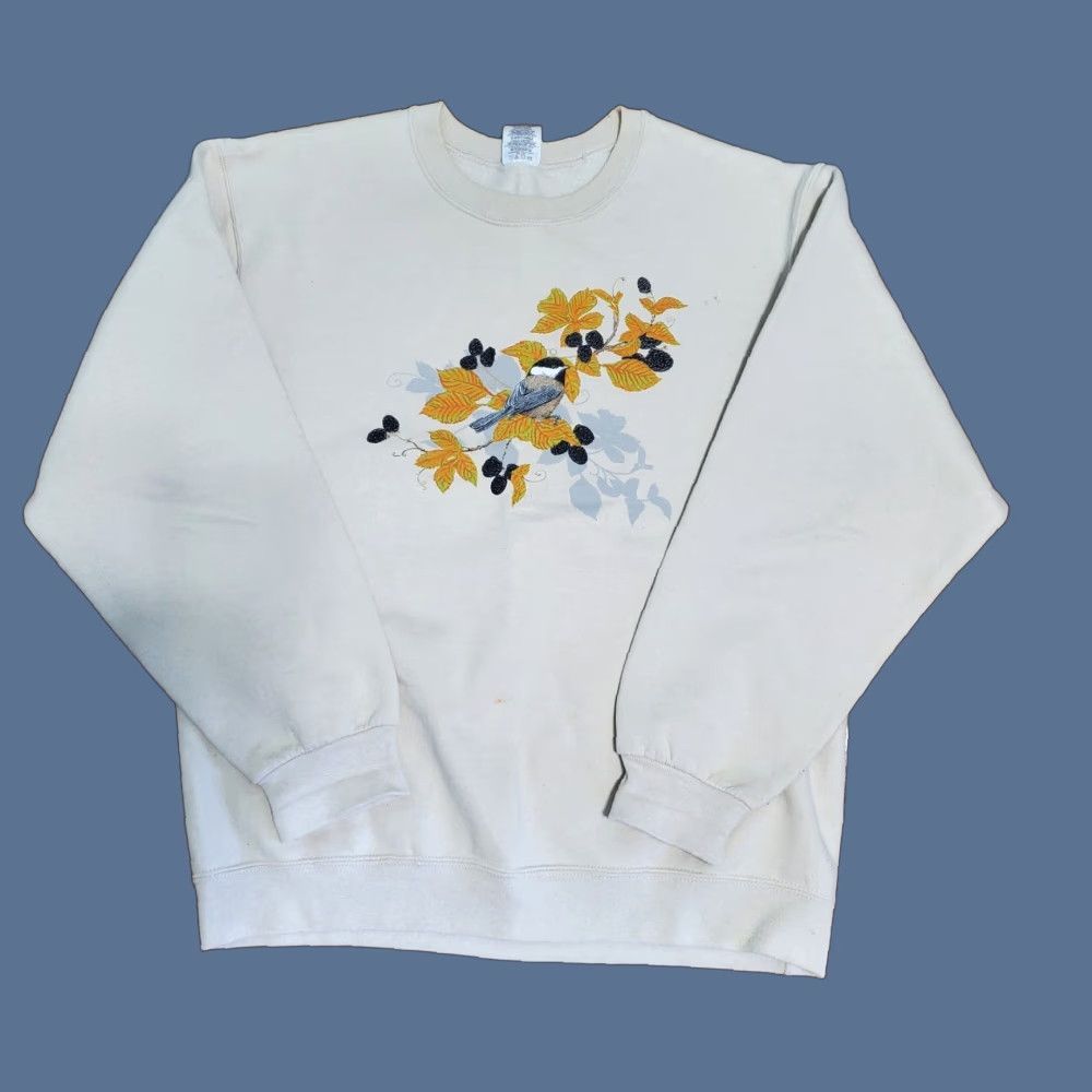 Jerzees VINTAGE Jerzees Sweatshirt Adult M Brown 90s Bird Logo Pullover Crew Neck Cotton Fleece Regular Men Size US M / EU 48-50 / 2 - 1 Thumbnail