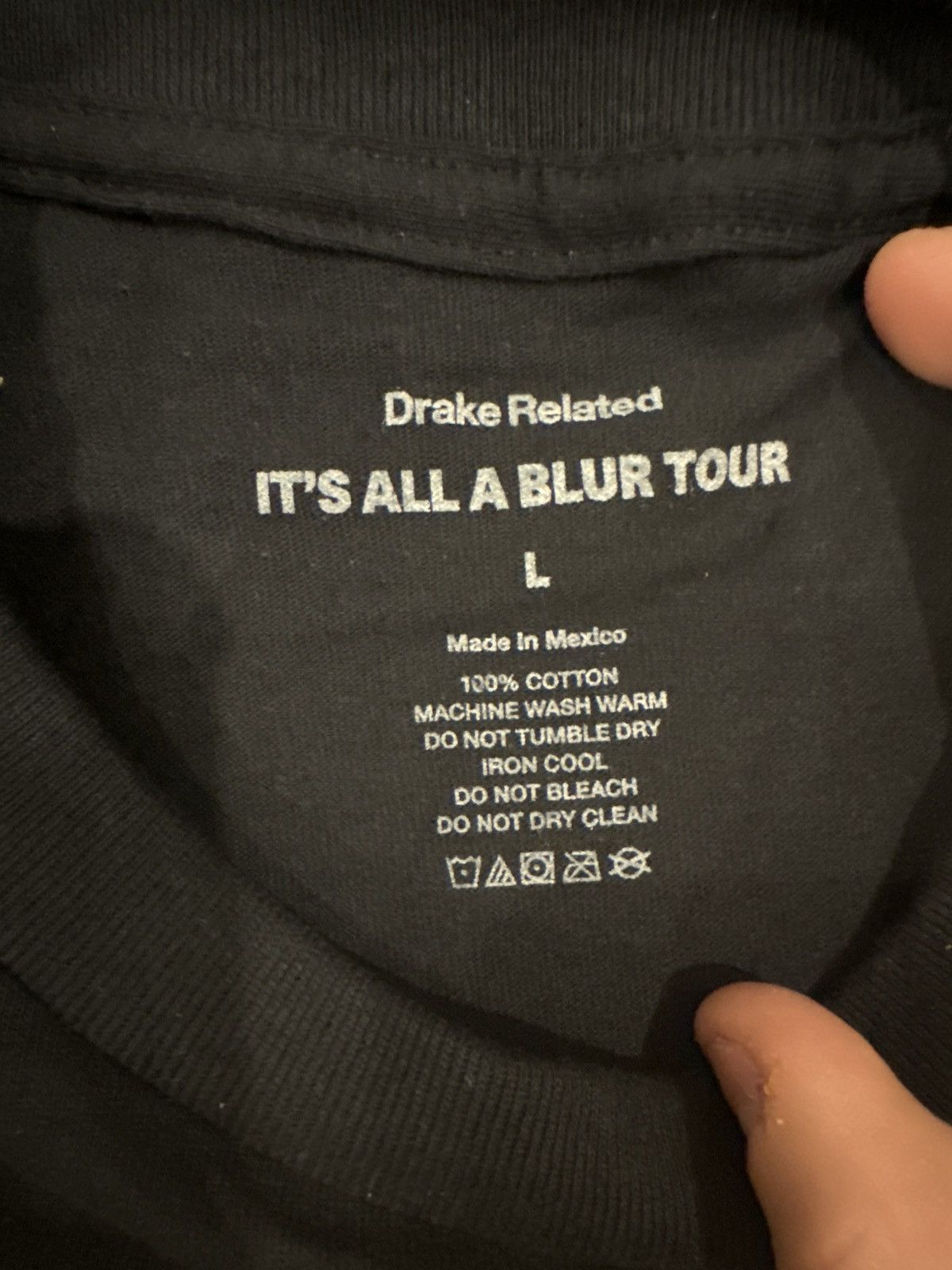 Drake × October's Very Own OVO It's All A Blur Peter Pan Hip Hop Rap Tour Merch Size US L / EU 52-54 / 3 - 5 Thumbnail