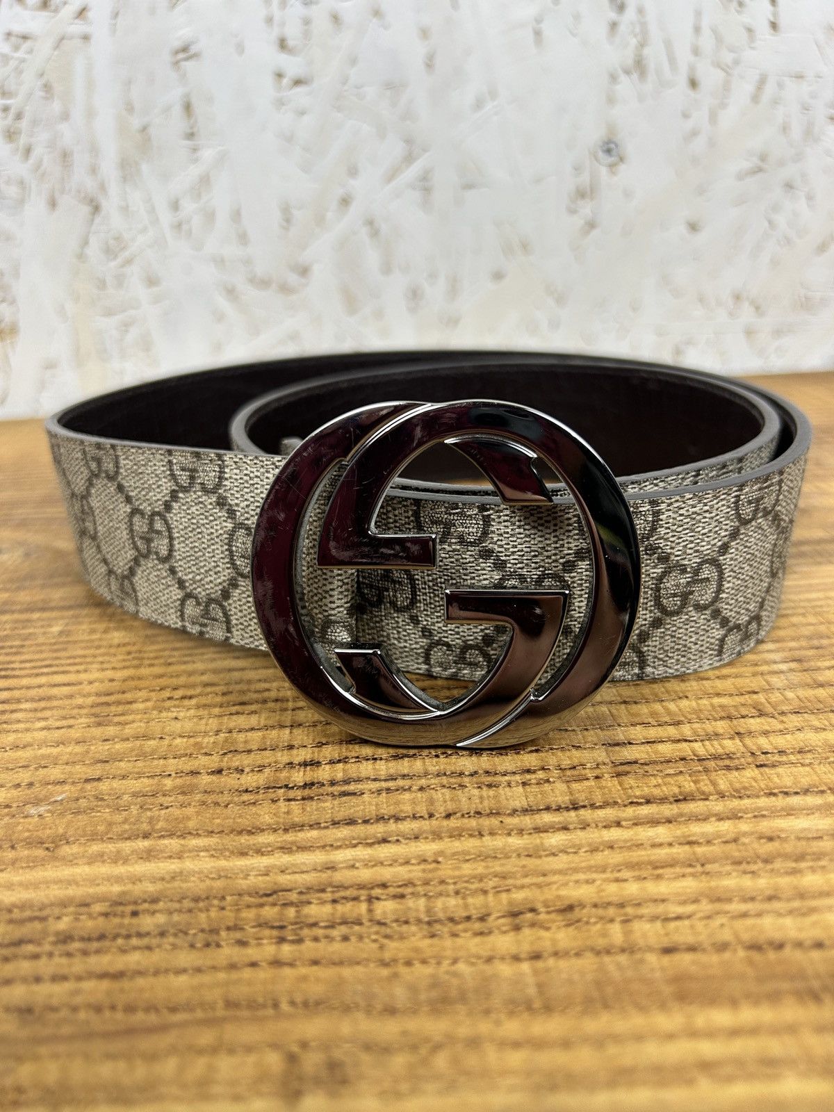 Gucci Gucci GG Web Interlocking G Leather Belt 114984 1766 90/36 Size ONE SIZE - 1 Thumbnail