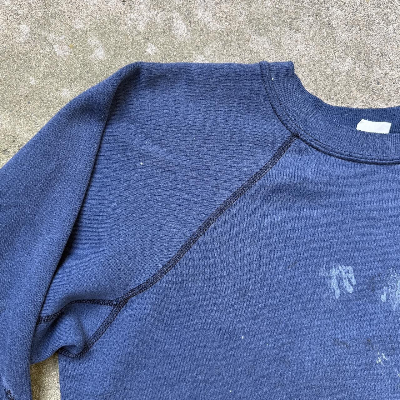Vintage true vintage blue crewneck sweatshirt paint distress faded Size US S / EU 44-46 / 1 - 3 Thumbnail