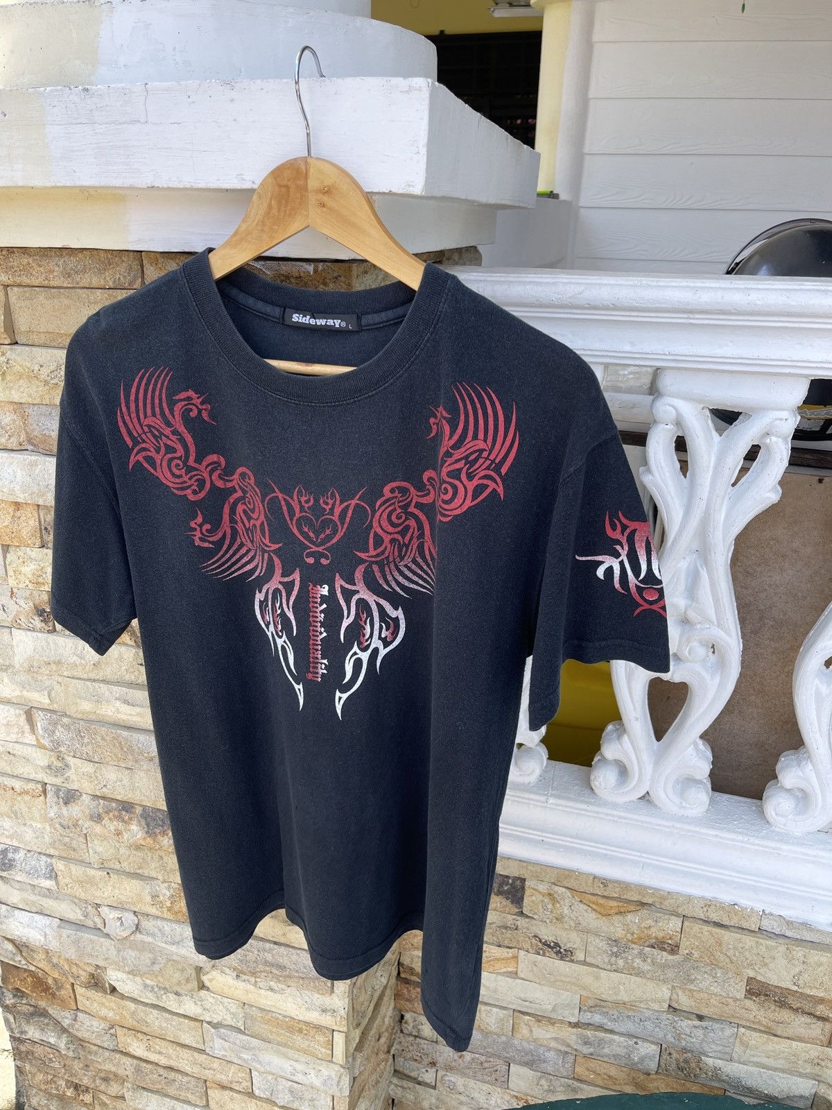 If Six Was Nine Rare🔥Japanese Sideway Individuality Punk Style Tee Size US L / EU 52-54 / 3 - 4 Thumbnail