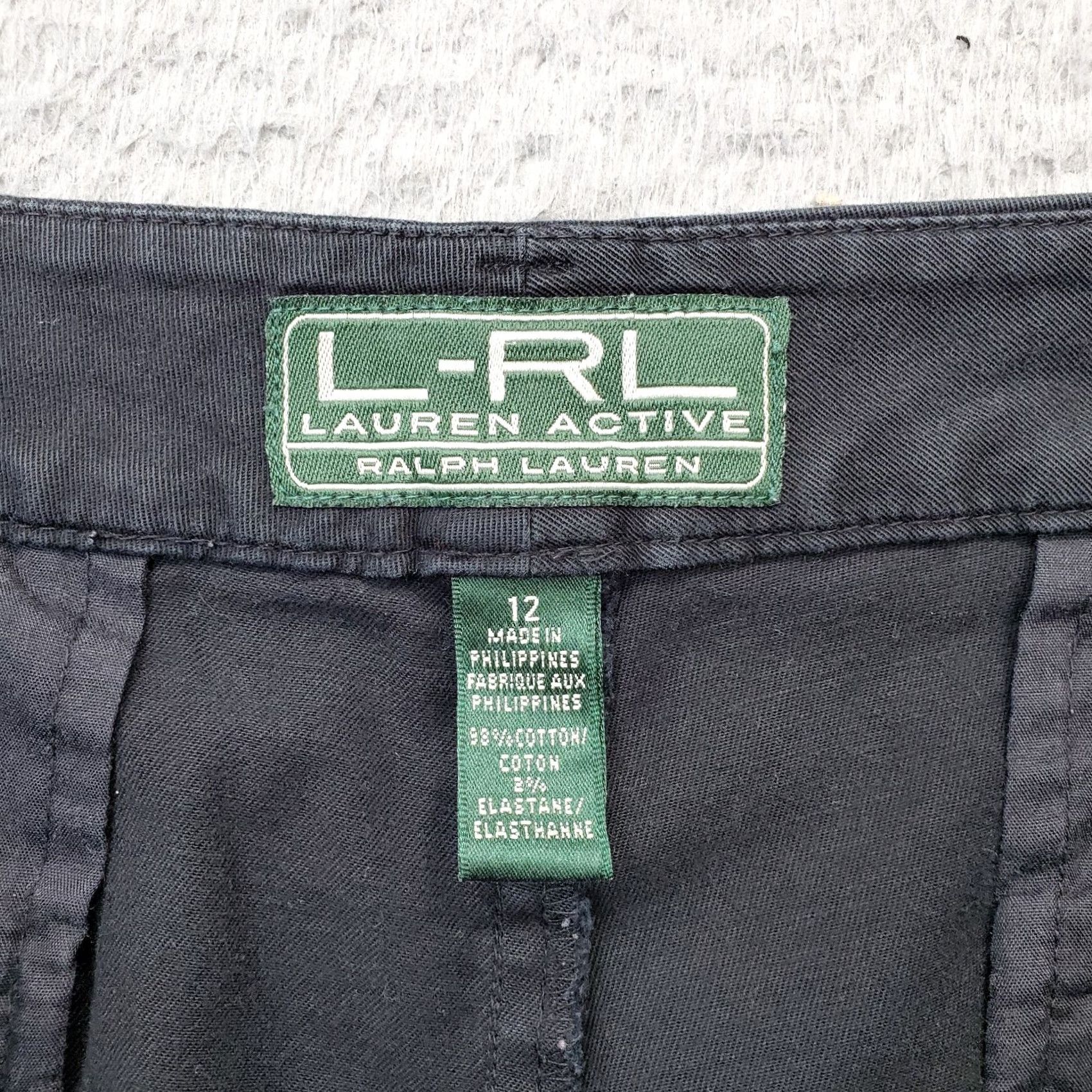 Ralph Lauren Lauren Ralph Lauren Chino Shorts Womens Size 12 Black Slash Pocket Flat Front Size 34" / US 12 / IT 48 - 5 Thumbnail