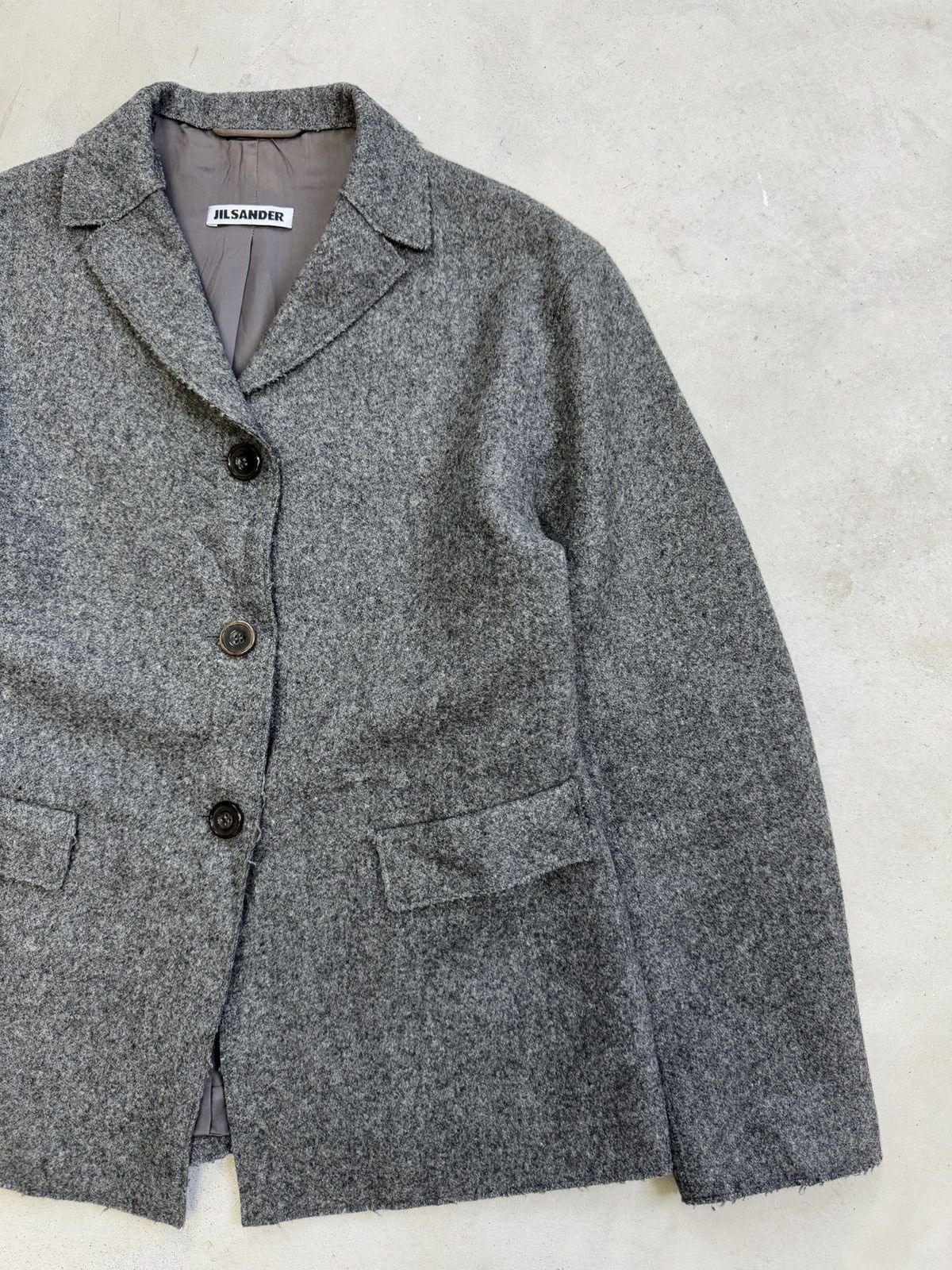 Jil Sander Jil Sander Blazer Fleece Wool Grey Size 40S - 5 Thumbnail