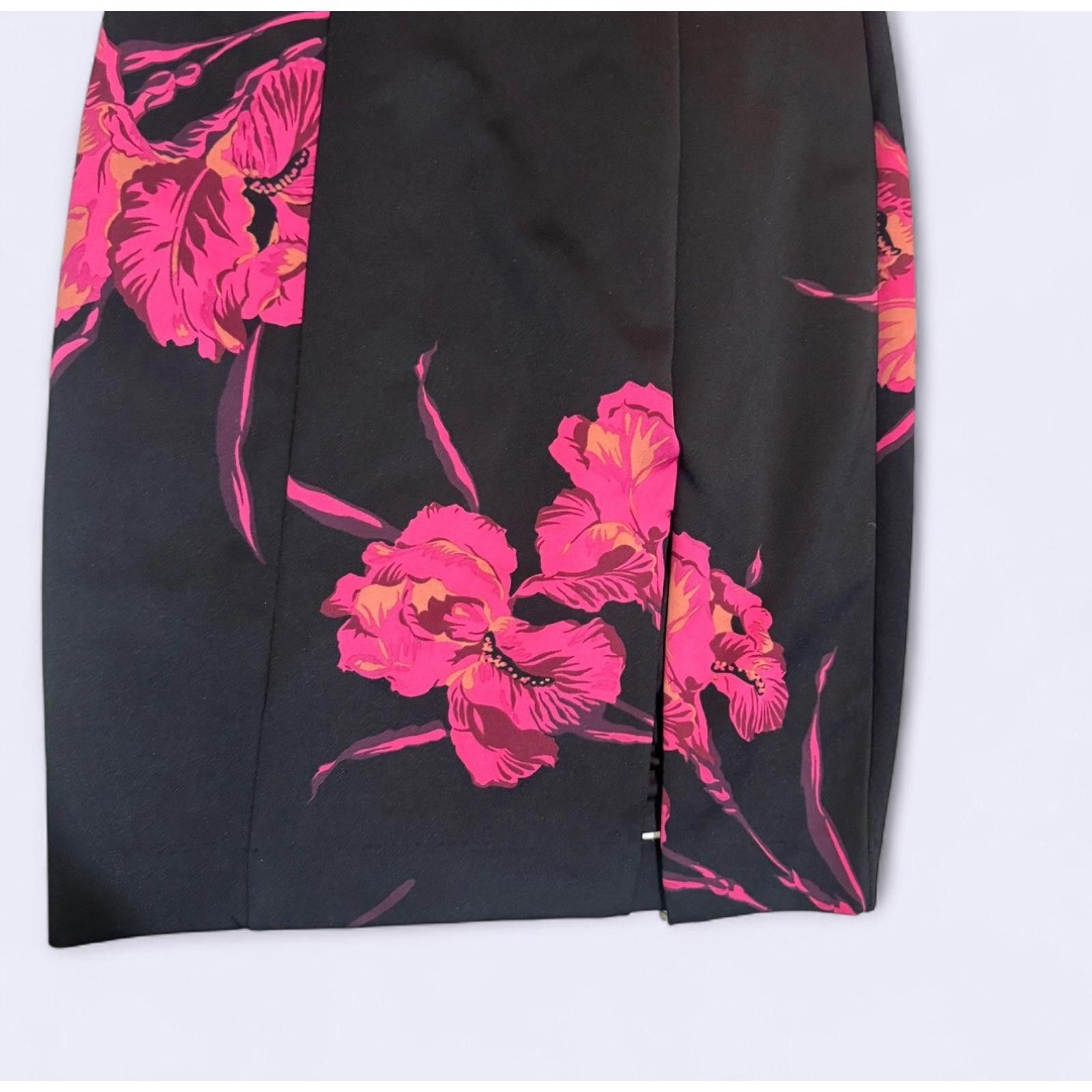 Betsey Johnson Betsey Johnson Black Pink Floral Sheath Dress - NWT Size XS / US 0-2 / IT 36-38 - 4 Thumbnail