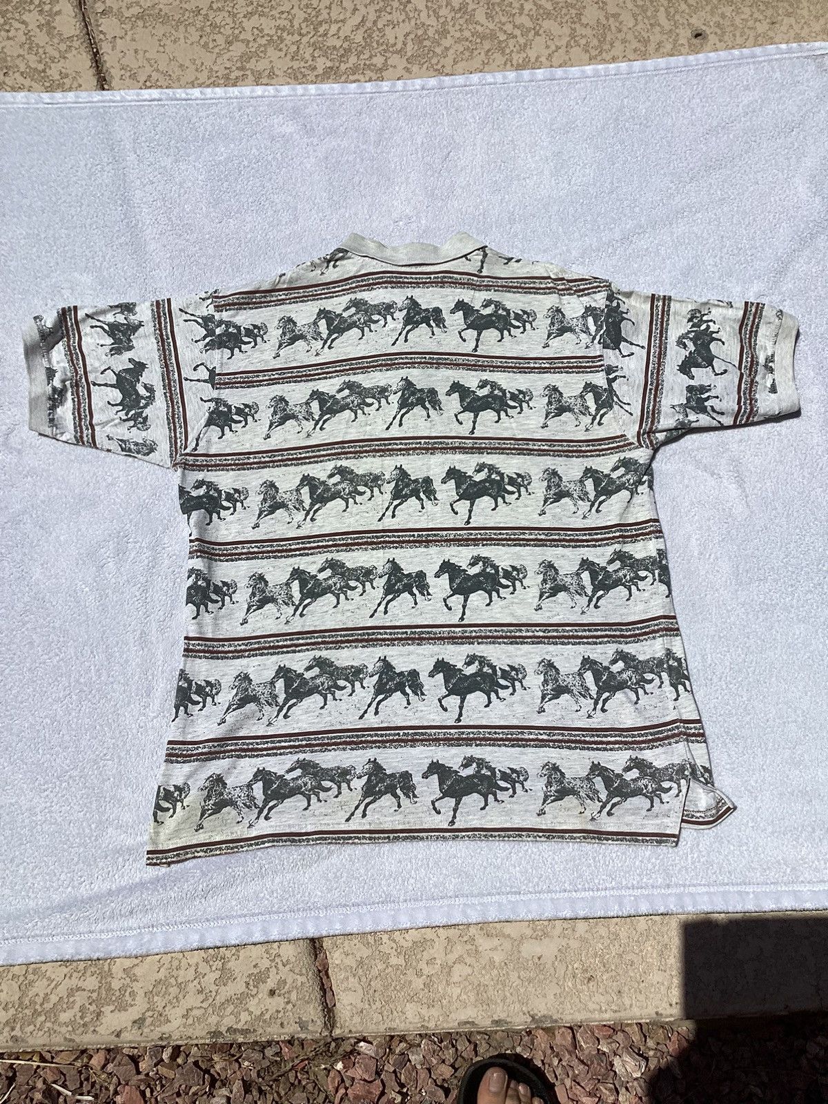 Roper Vintage 90s Roper polo running horses all over print shirt Size US L / EU 52-54 / 3 - 3 Thumbnail