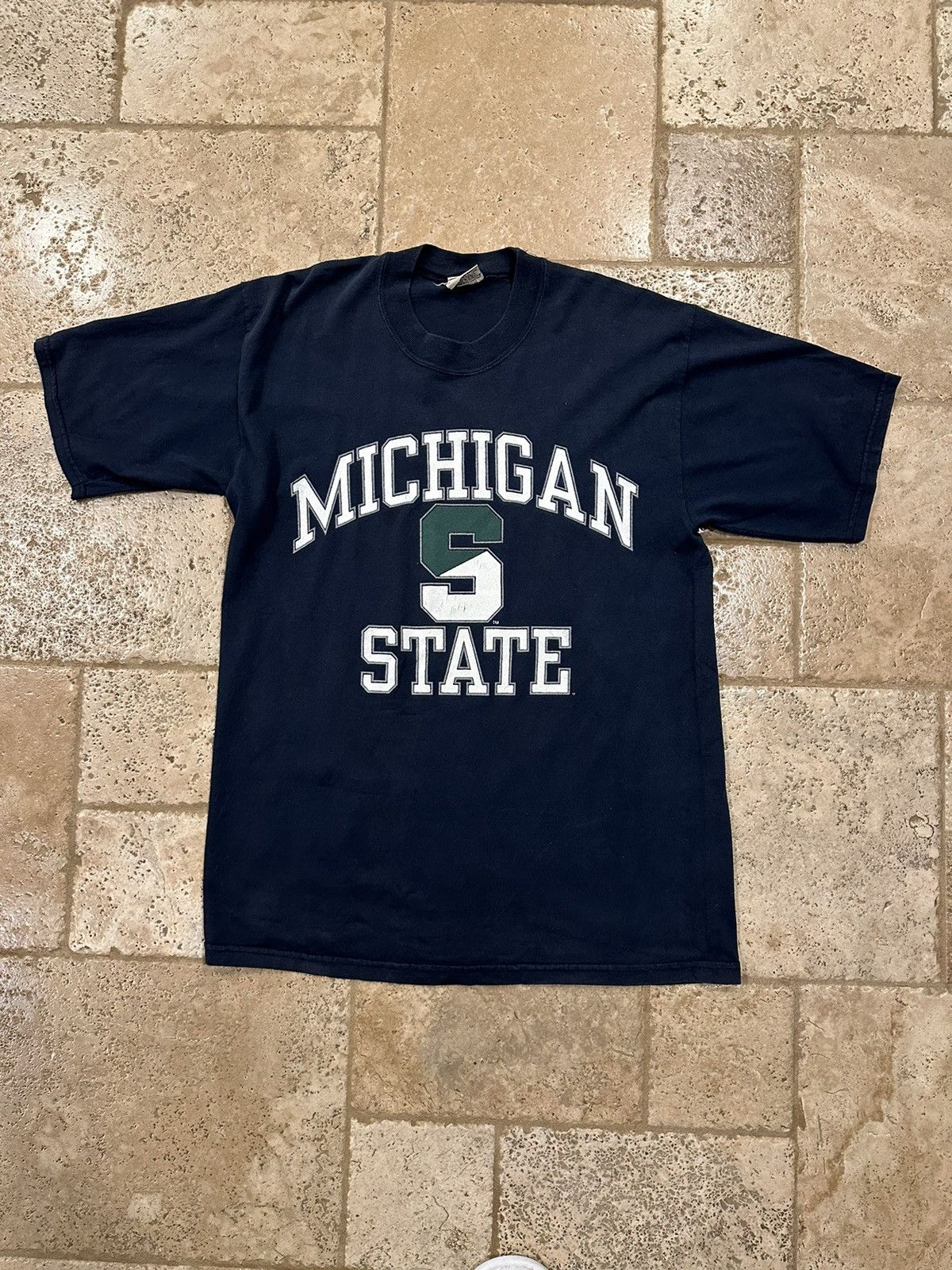 NCAA × Vintage Vintage Michigan State Spartans Black / Green T-Shirt Size US M / EU 48-50 / 2 - 3 Thumbnail