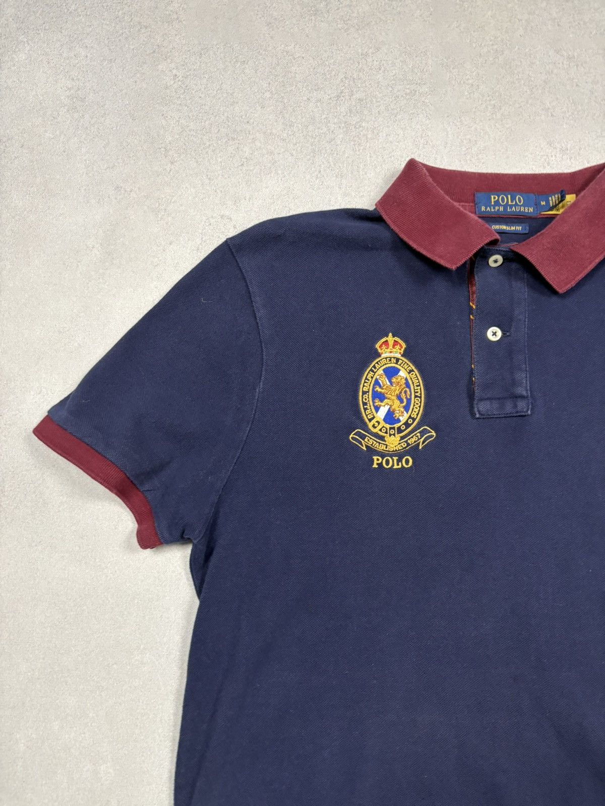 Polo Ralph Lauren Polo Ralph Lauren Crest Crown Logo Polo Shirt Custom Slim M Size US M / EU 48-50 / 2 - 3 Thumbnail