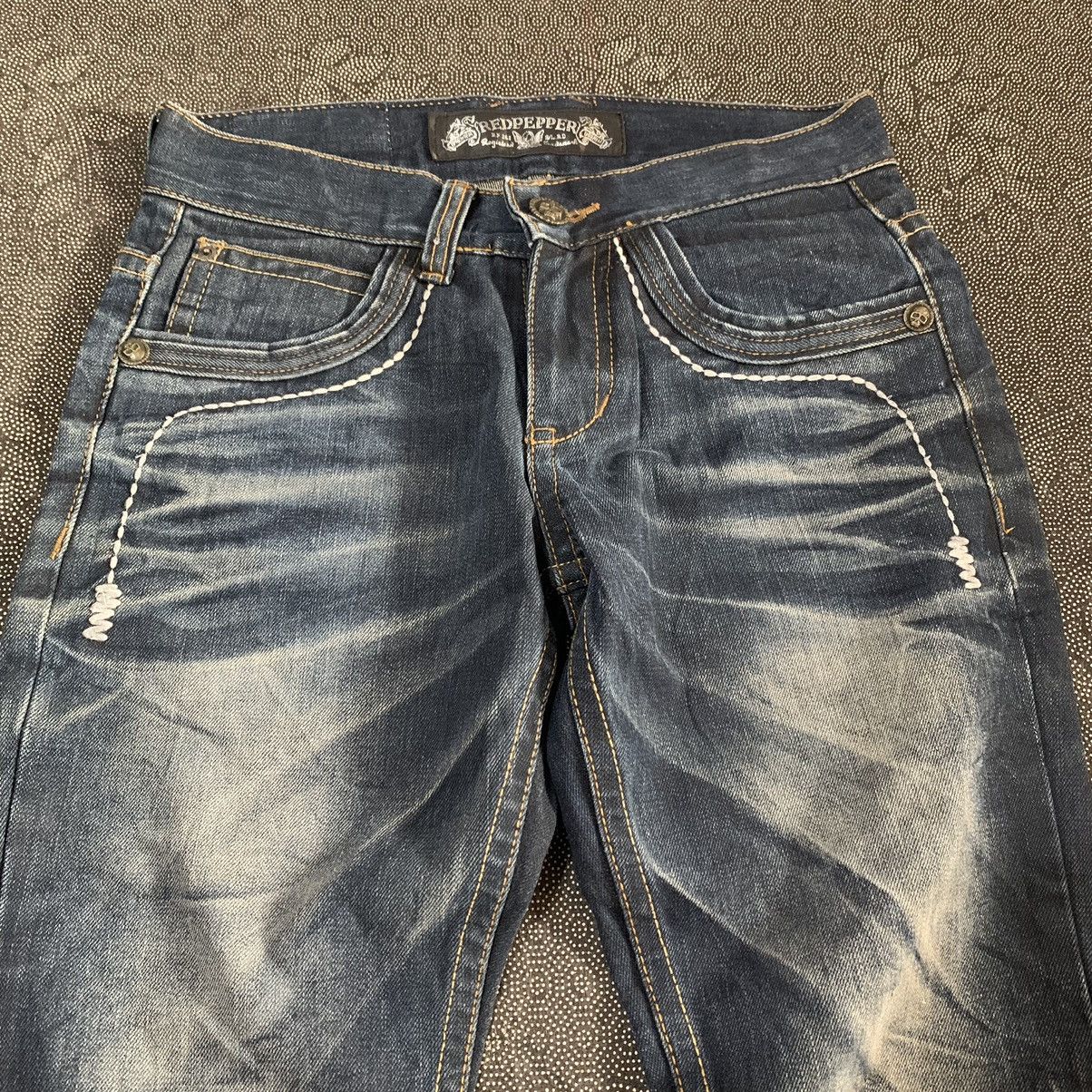 Ed Hardy Vintage Y2K Redpepper Eagle Thunder Embroidered Jeans Pants Size US 28 / EU 44 - 14 Thumbnail