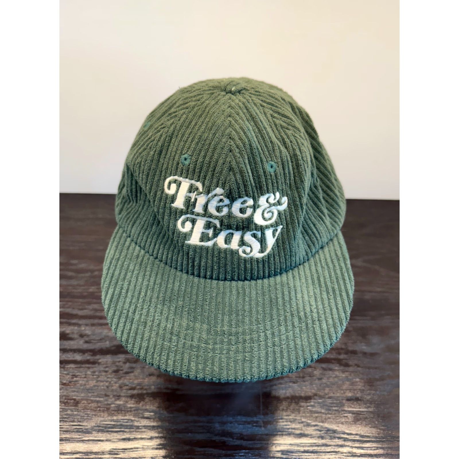 Free & Easy FREE & EASY Men's Green Corduroy Strapback Cap Adjustable Skate Surf Retro Classic Sports Size ONE SIZE - 2 Thumbnail