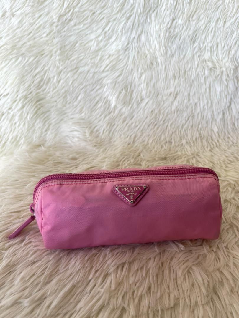Prada Prada Fuschia Tessuto Nylon Zip Pouch Size ONE SIZE - 3 Thumbnail