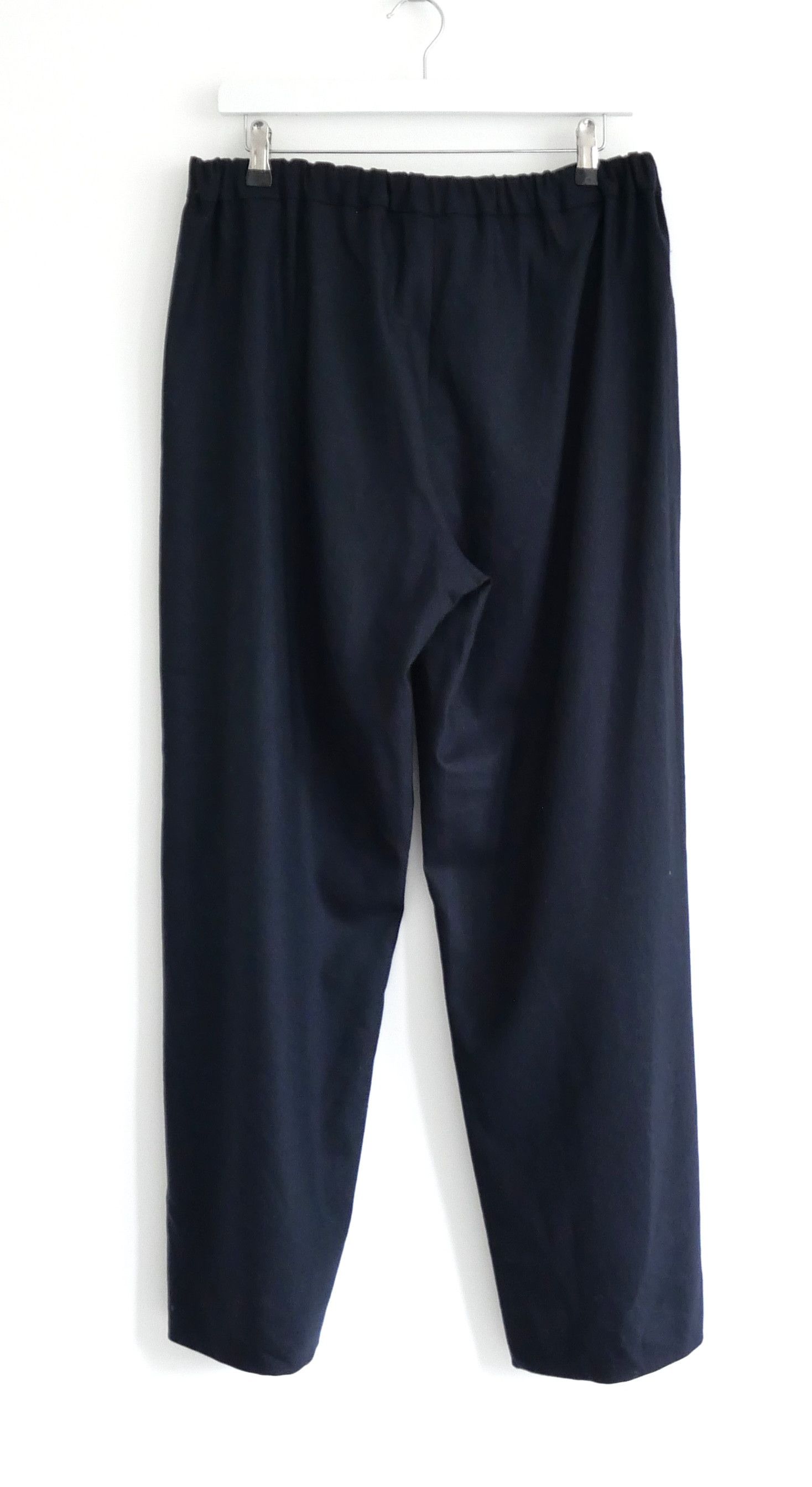 Max Mara ’S MaxMara Floria Wool Jogger Trousers Navy Size 34" / US 12 / IT 48 - 3 Thumbnail