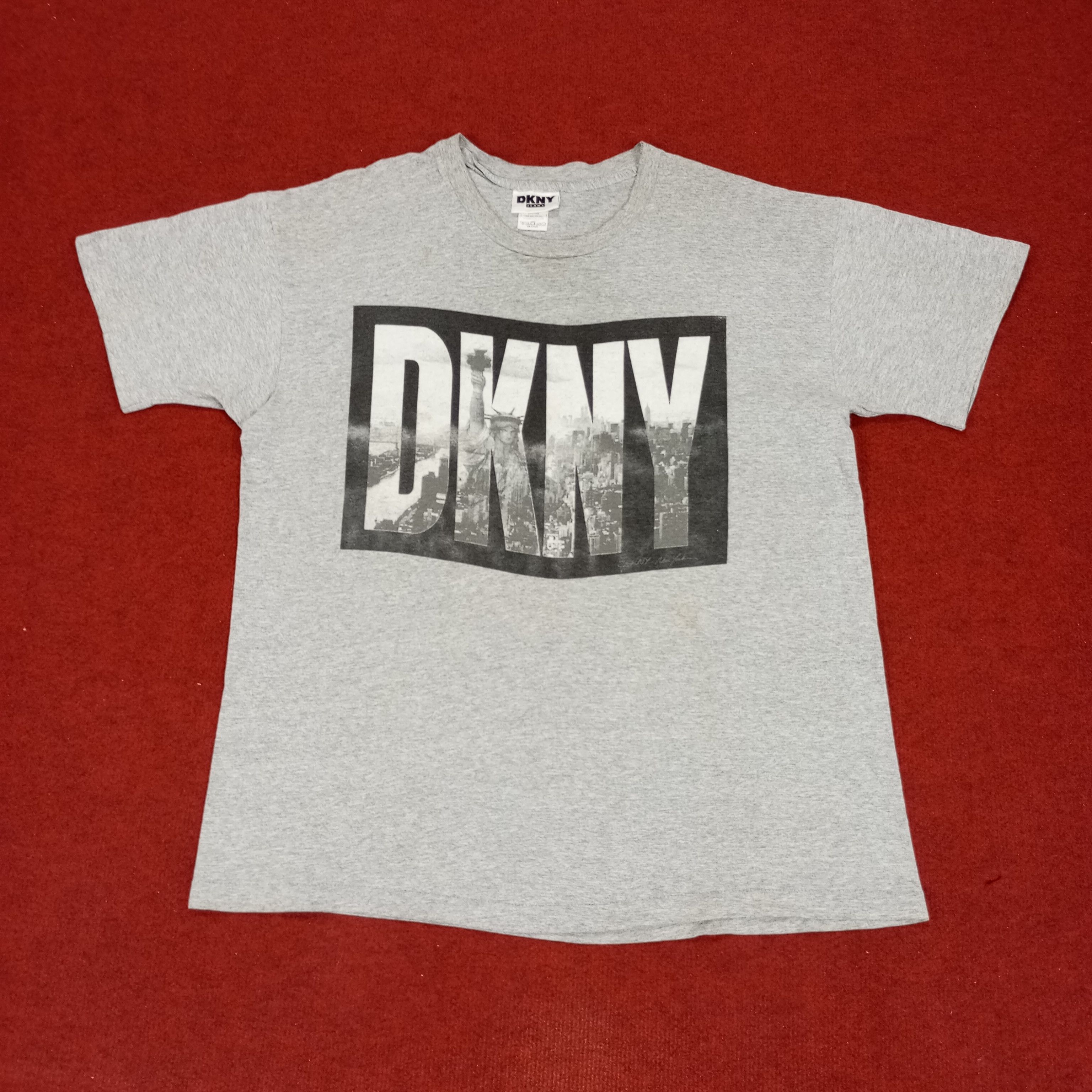 DKNY × Vintage DKNY Streetwear Style Vintage Tshirt Spellout Size US XL / EU 56 / 4 - 1 Thumbnail