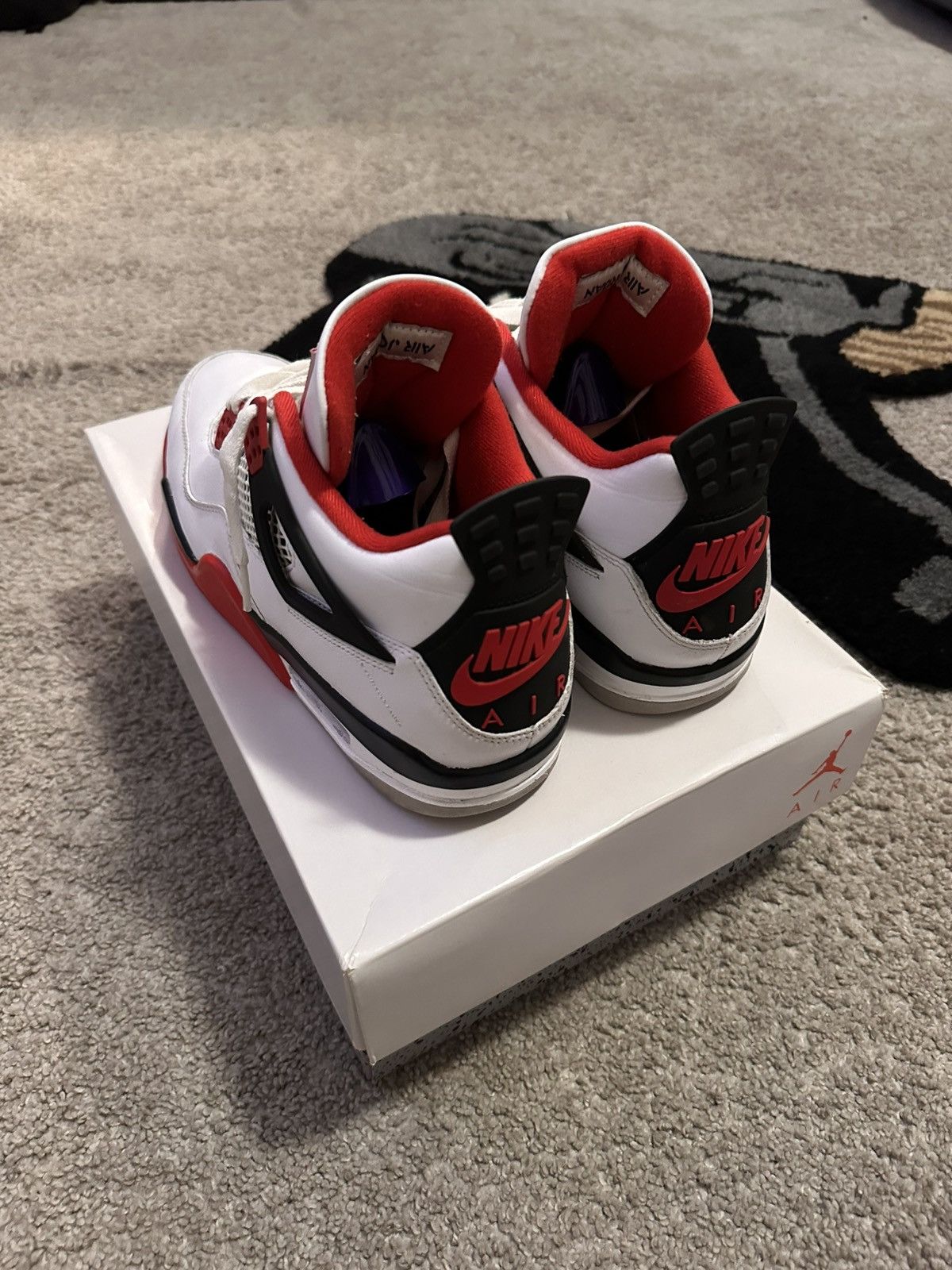 Jordan Brand Air Jordan 4 Retro Fire Red Size US 11 / EU 44 - 2 Thumbnail