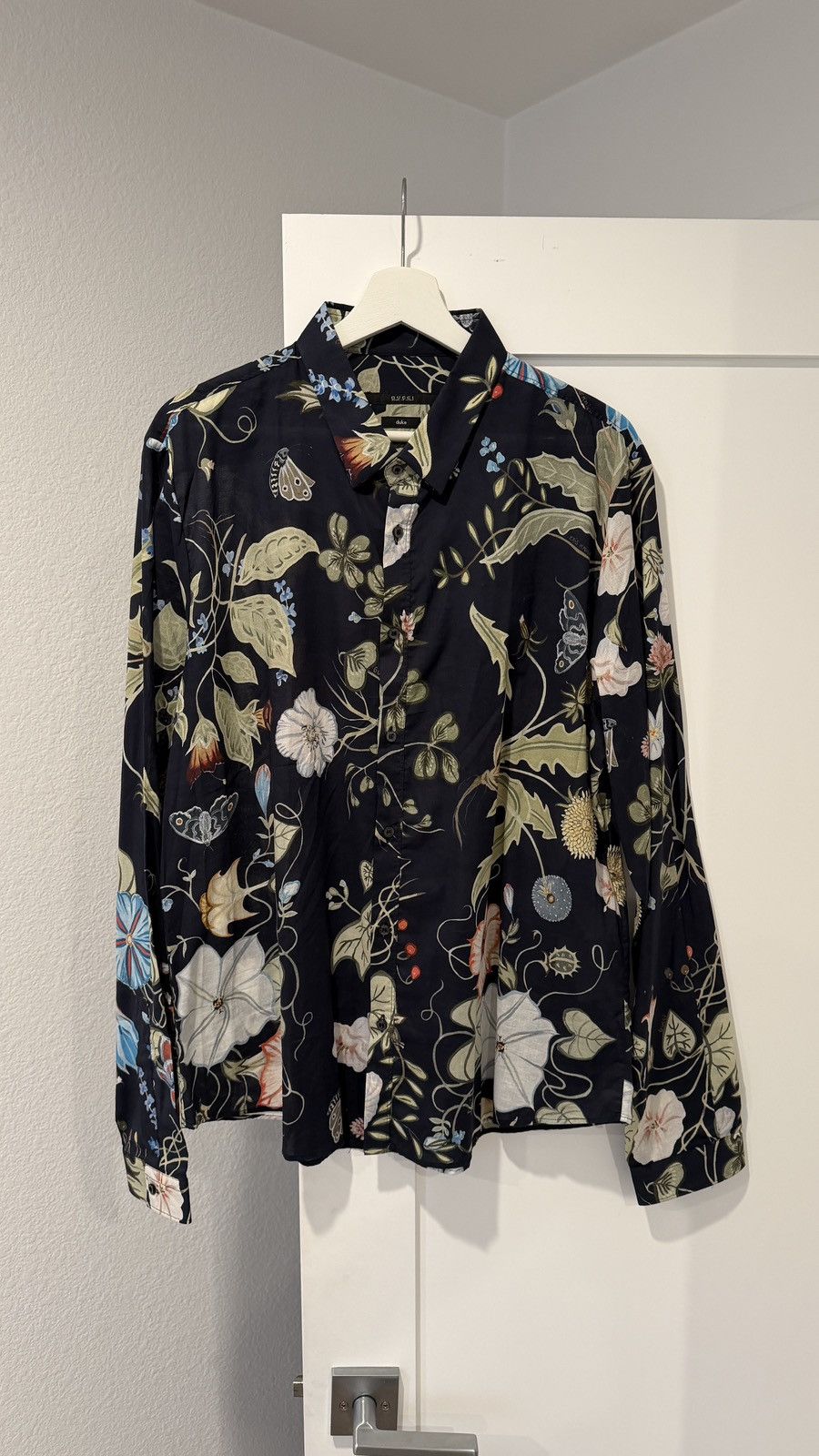 Gucci Gucci Kris Knight Flora Duke Shirt Navy Floral Mens Size US S / EU 44-46 / 1 - 1 Thumbnail