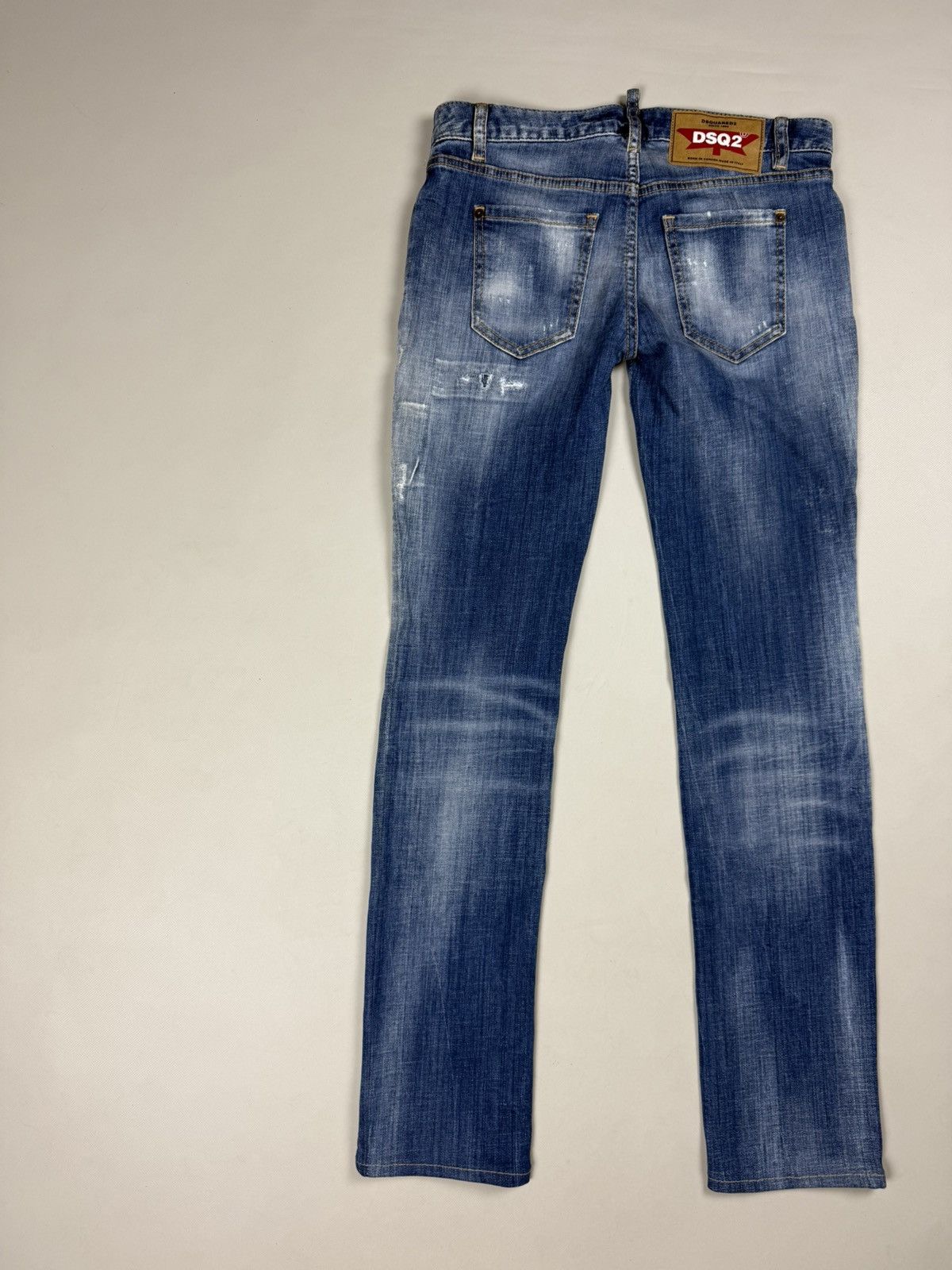 Dsquared2 Dsquared2 Medium Waist Flare Jean Distressed Denim Jeans Size 27" / US 4 / IT 40 - 16 Thumbnail