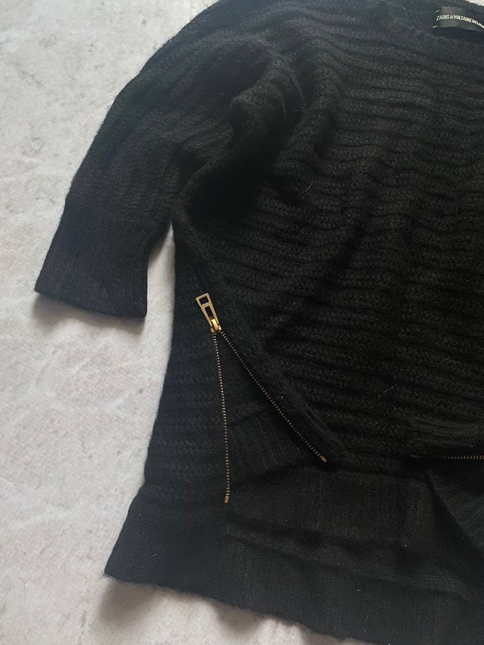 Vintage × Zadig & Voltaire Vintage Zadig & Voltaire Luxury Wool Cashmere Zip Sweater Size M / US 6-8 / IT 42-44 - 4 Thumbnail