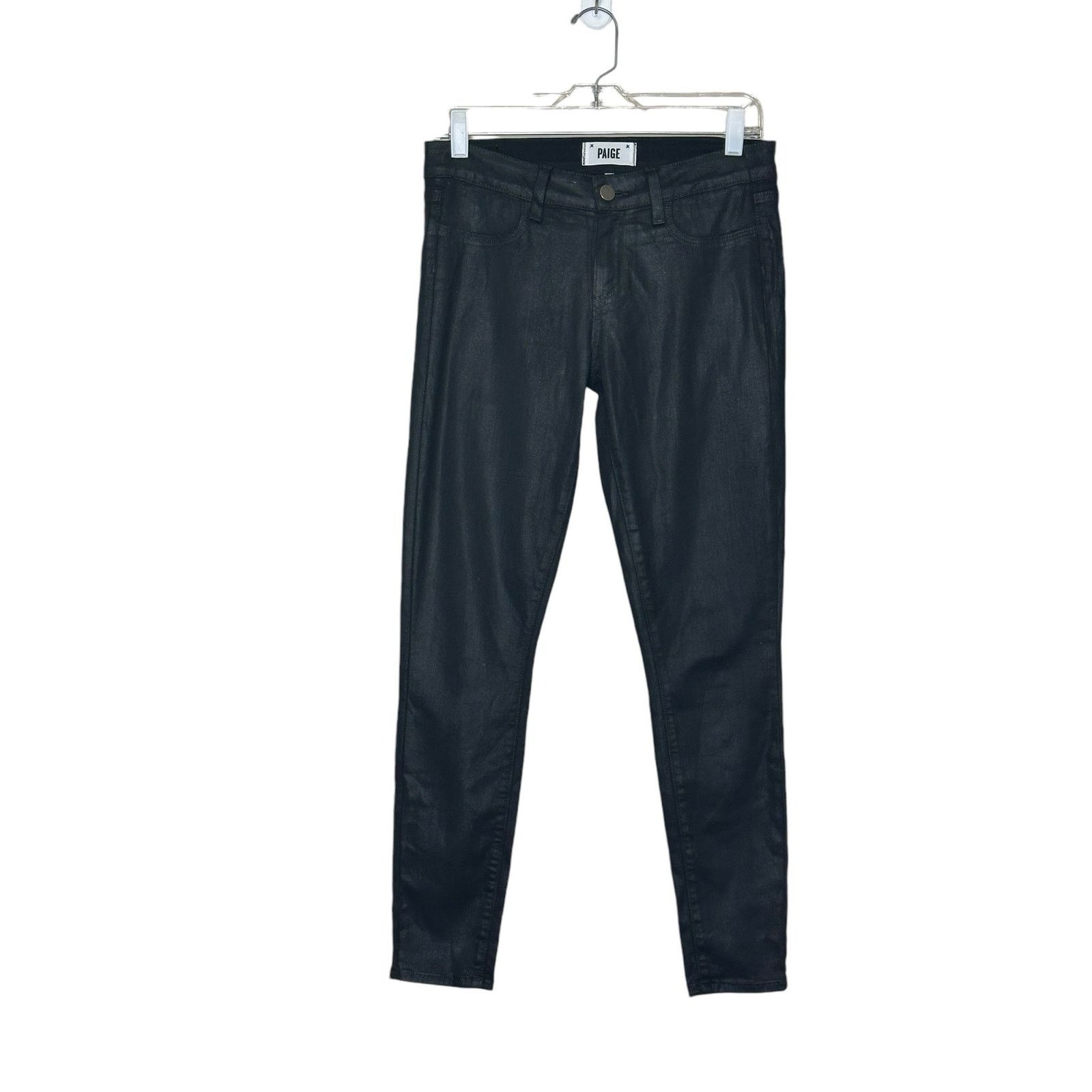 Paige Paige black coated skinny jeans size 28 Size 28" / US 6 / IT 42 - 1 Thumbnail