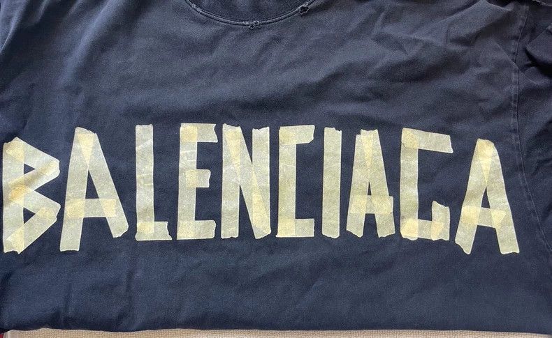 Balenciaga Balenciaga Tape monogrammed Logo printed Jersey crewneck l Size US S / EU 44-46 / 1 - 3 Thumbnail