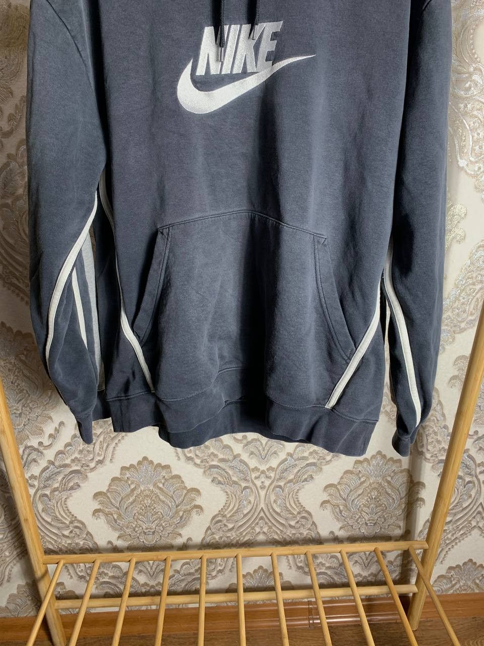 Nike Vintage Nike Big Logo Swoosh Hoodie Retro Drill Y2K 90s Size US XL / EU 56 / 4 - 3 Thumbnail